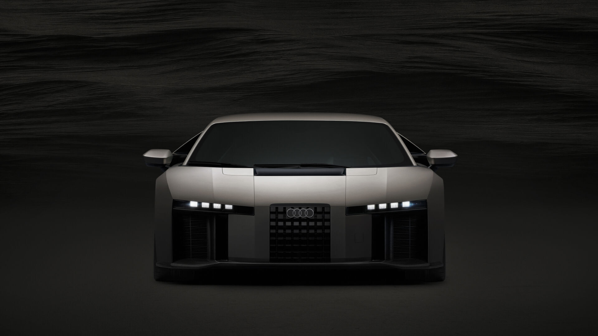 Audi Nuvolari - Titanium, static studio shot, exterior, frontal view
