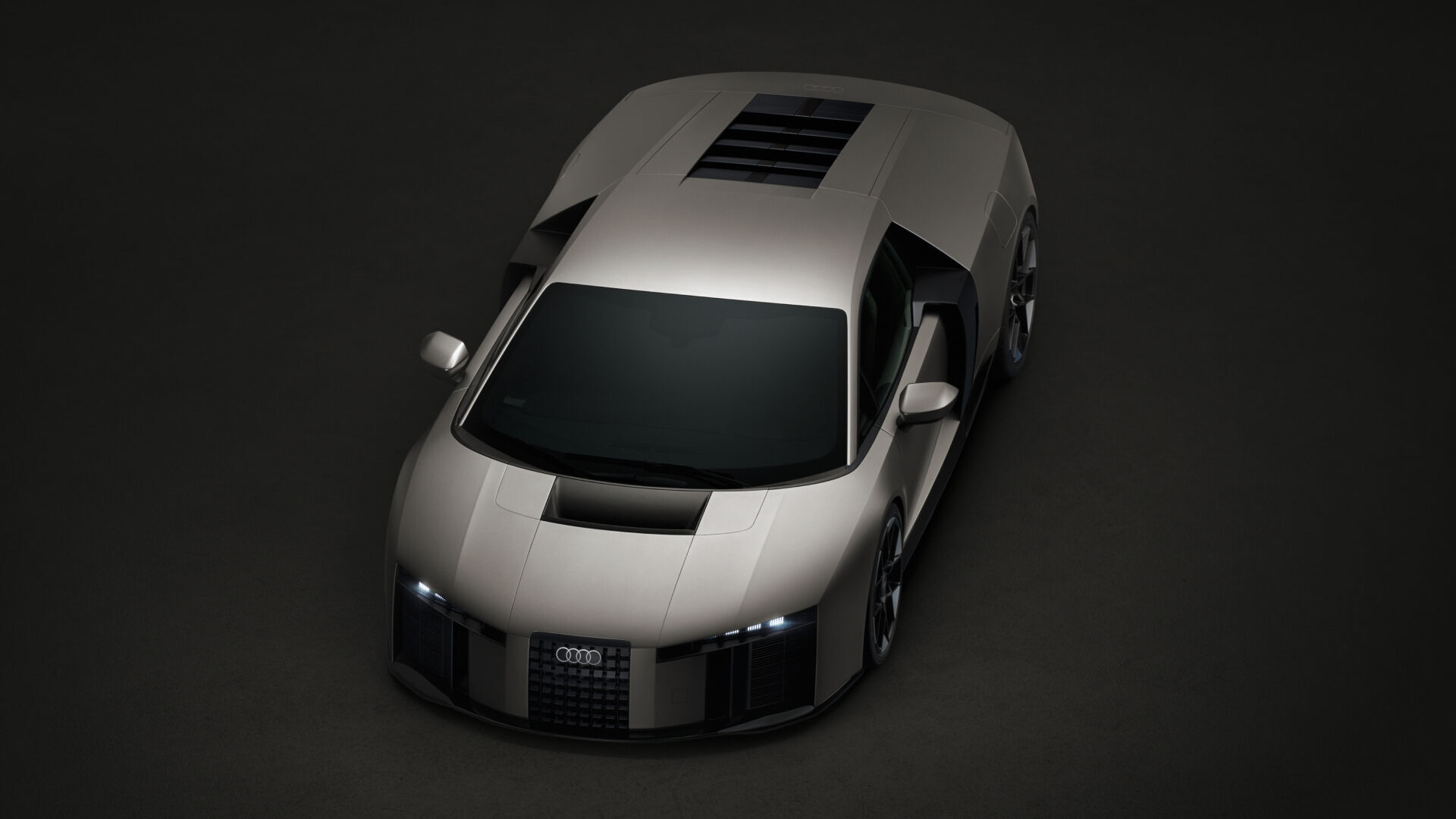 Audi Nuvolari - Titanium, static studio shot, exterior, three-quarter front view