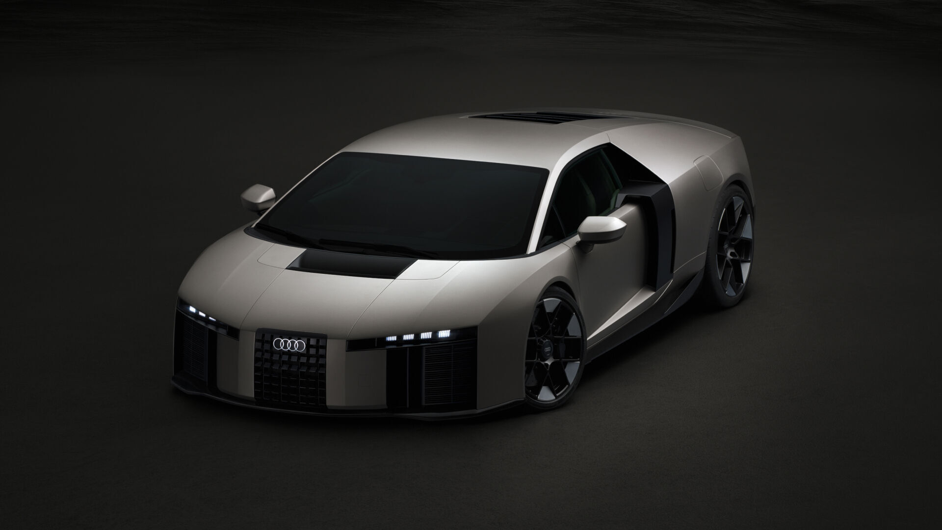 Audi Nuvolari - Titanium, static studio shot, exterior, three-quarter front view