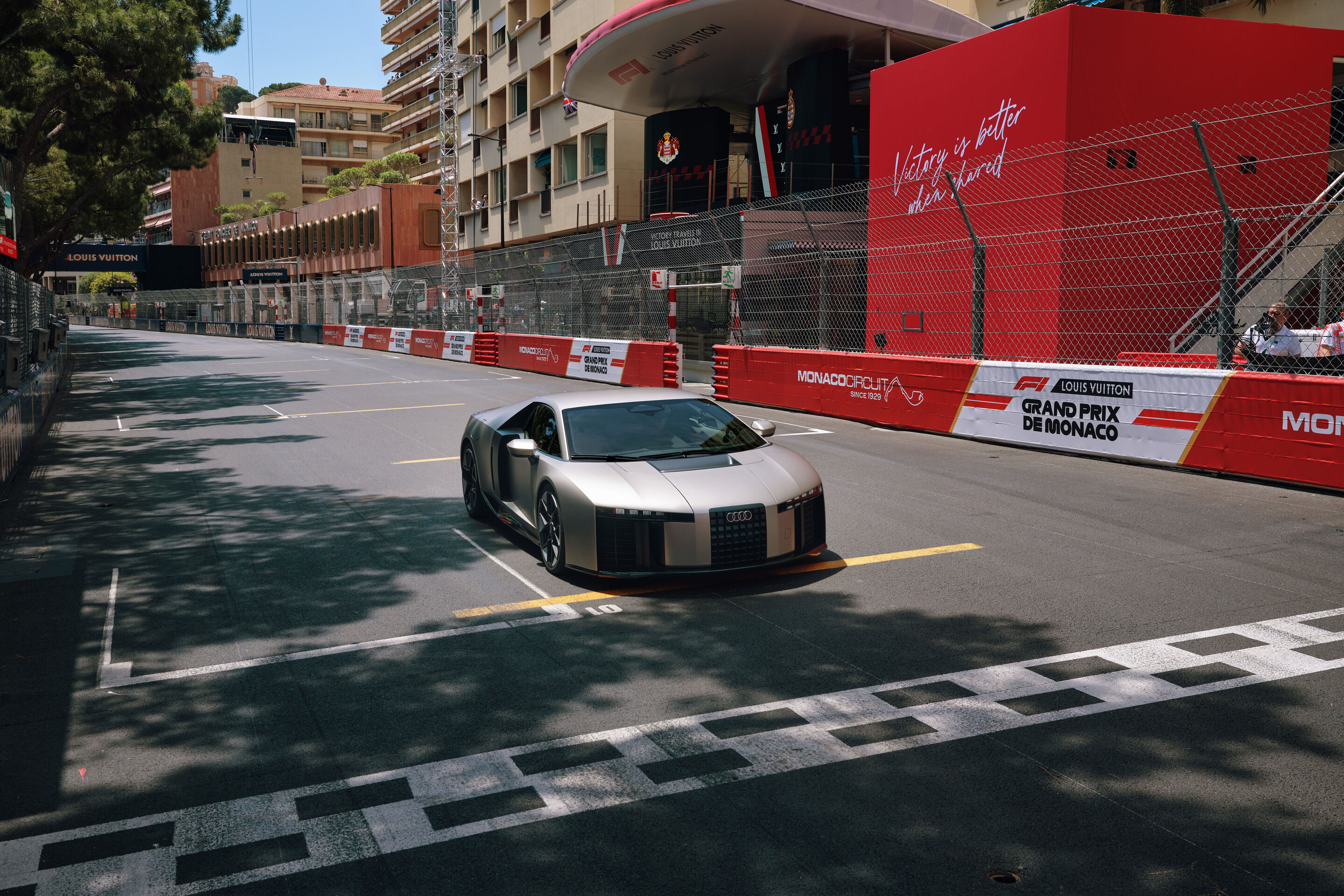 The Audi Nuvolari at the Monaco Grand Prix - The Audi Nuvolari takes to the track for two laps ahead of the Monaco Grand Prix. FORMULA 1® images © Formula One World Championship Limited 2026