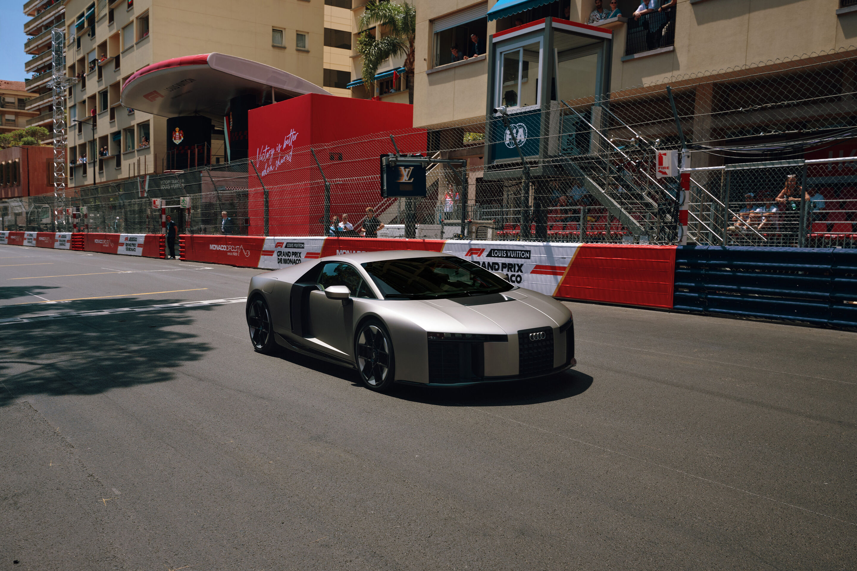 The Audi Nuvolari at the Monaco Grand Prix - The Audi Nuvolari takes to the track for two laps ahead of the Monaco Grand Prix. FORMULA 1® images © Formula One World Championship Limited 2026