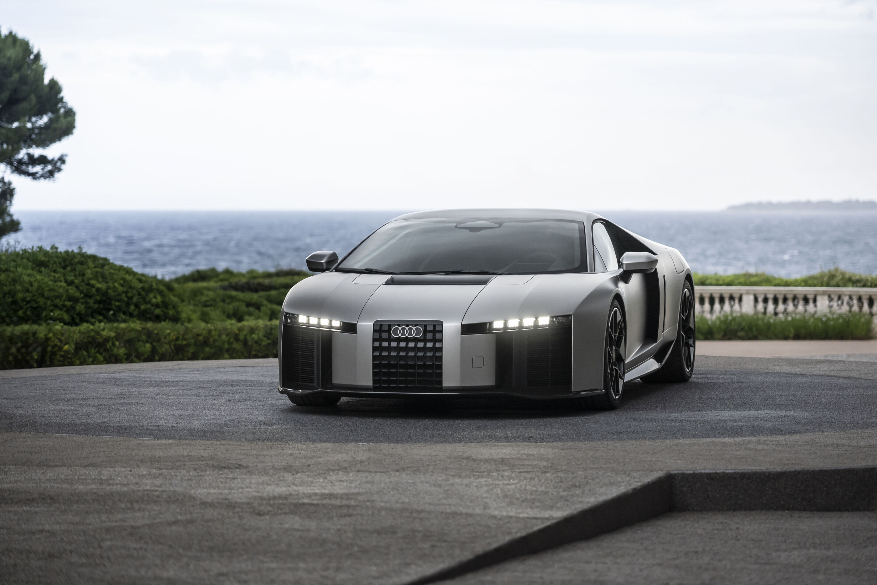 Audi Nuvolari - Titanium, outdoor static photo, exterior, three-quarter front view