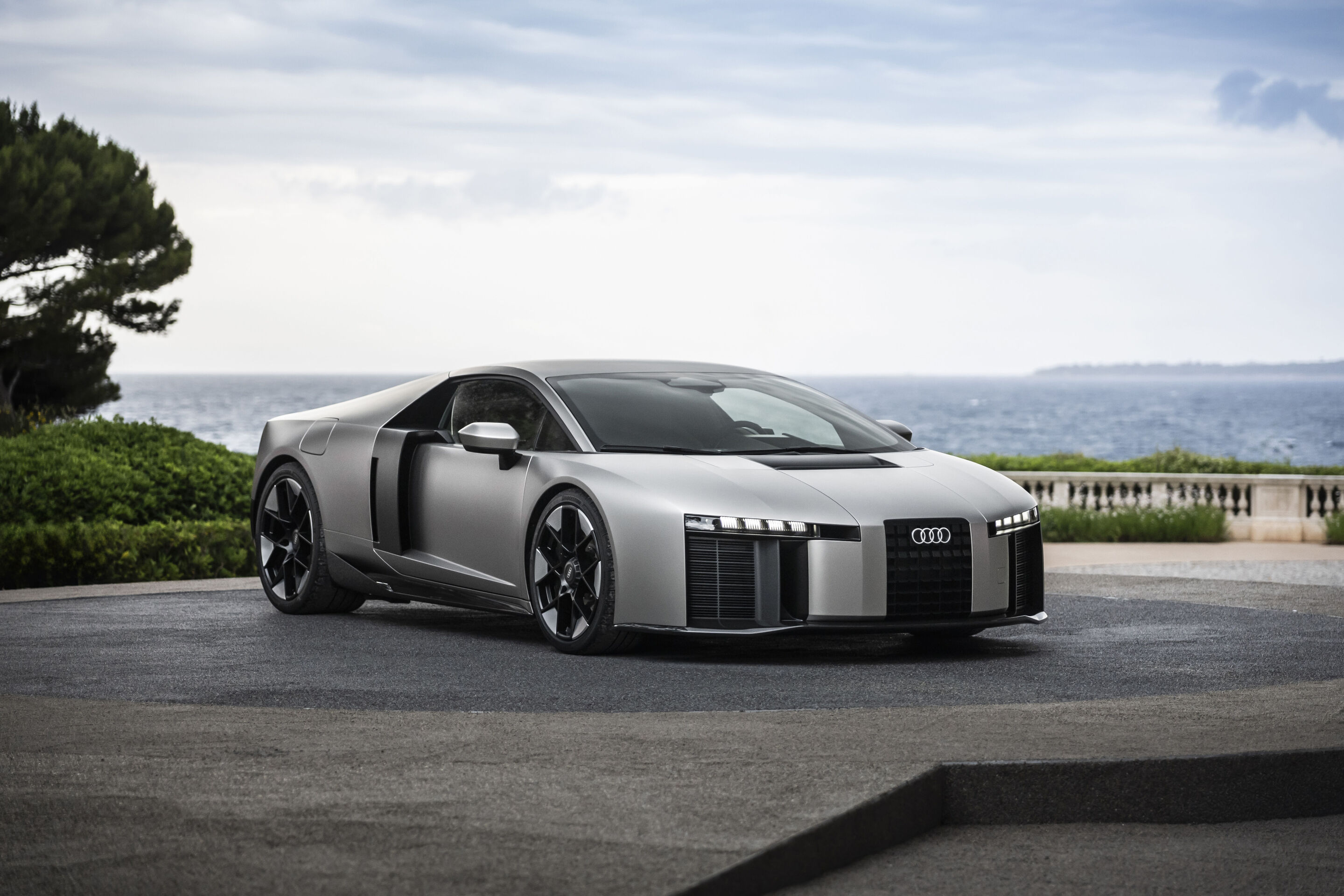 Audi Nuvolari - Titanium, outdoor static photo, exterior, three-quarter front view
