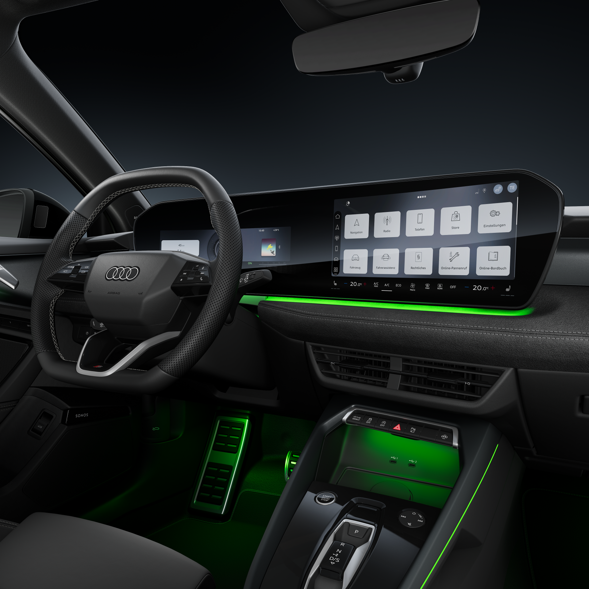 Audi A3 allstreet - Studio photo, interior, cockpit and steering wheel