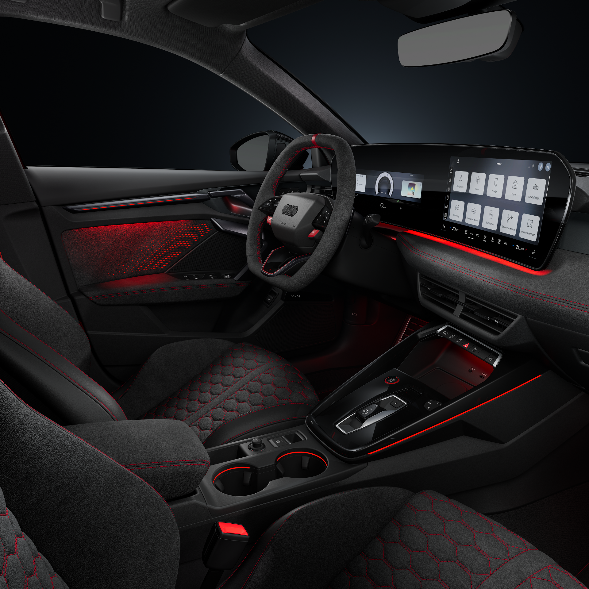 Audi RS 3 Sportback - Studioaufnahme, Interieur, Cockpit und Lenkrad