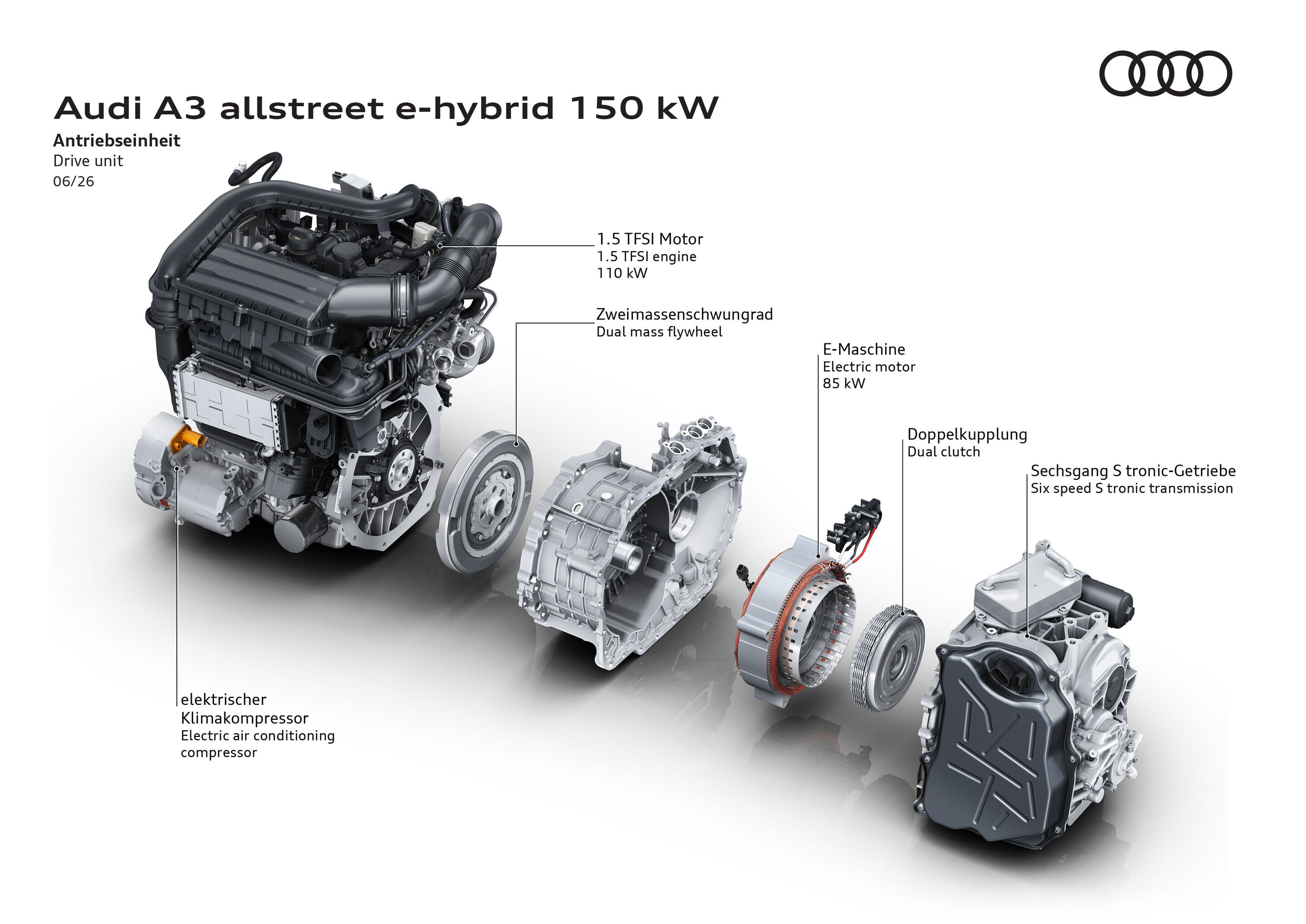 Illustration - Audi A3 allstreet e-hybrid 150 kW - Drive unit