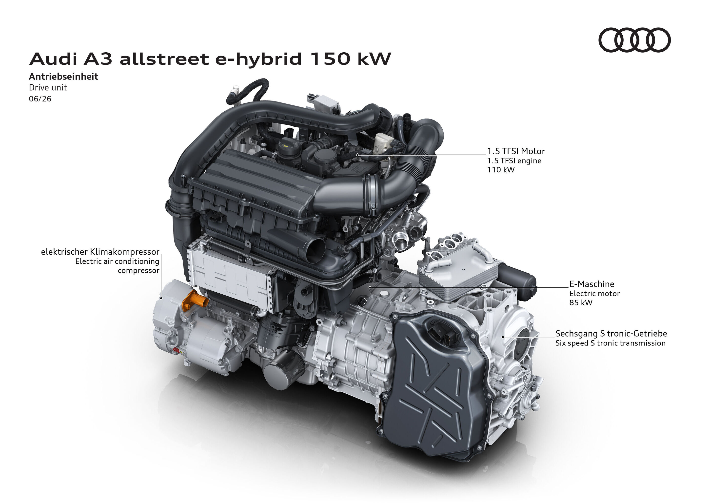 Illustration - Audi A3 allstreet e-hybrid 150 kWt - Drive unit
