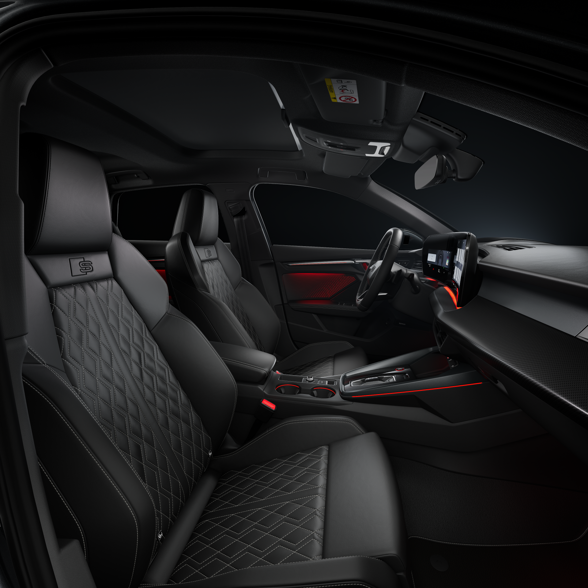Audi S3 Sportback - Studioaufnahme, Interieur, Vordersitze