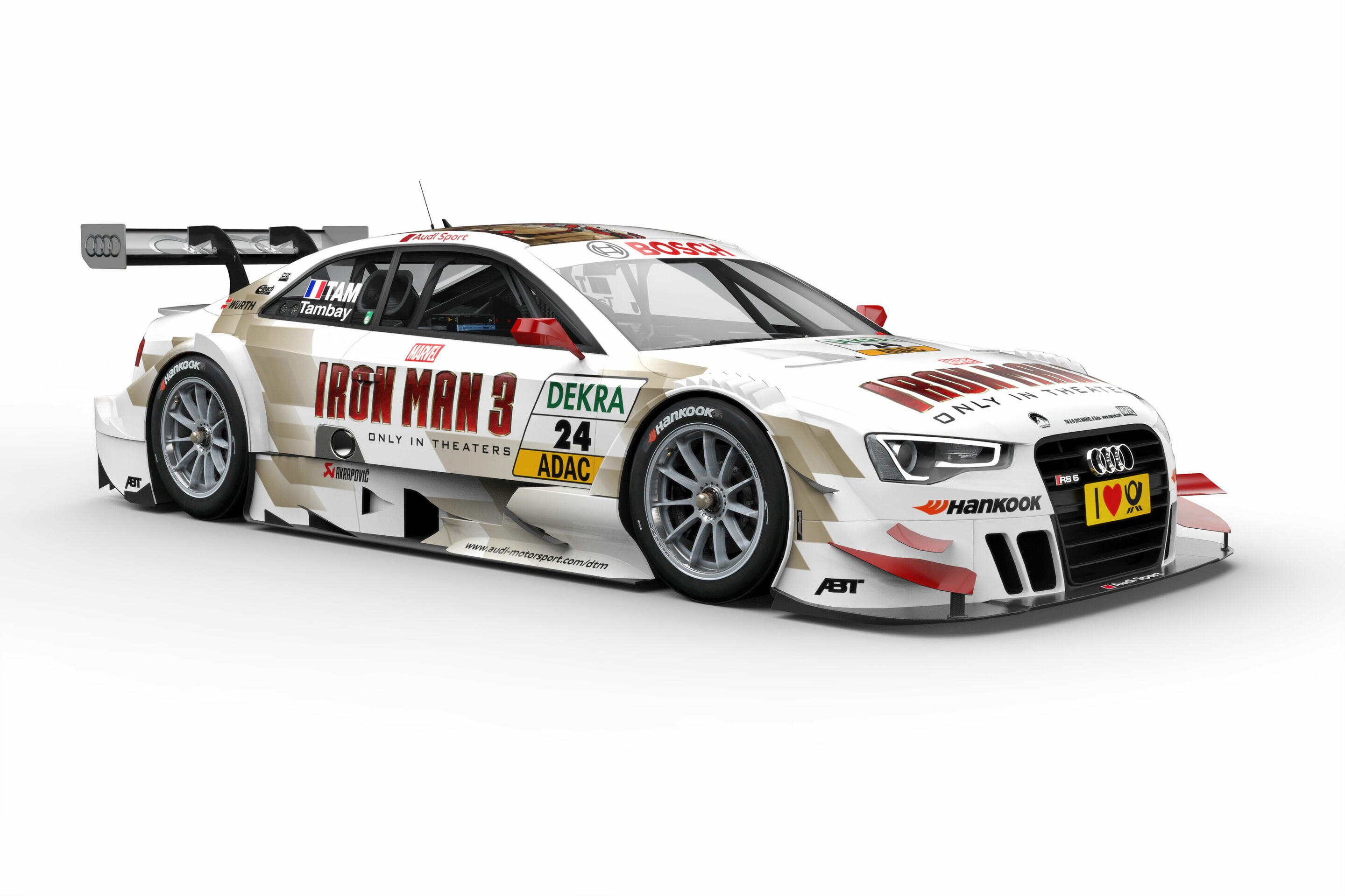 Iron Man 3: spectacular graphics on the RS 5 DTM of Adrien Tambay