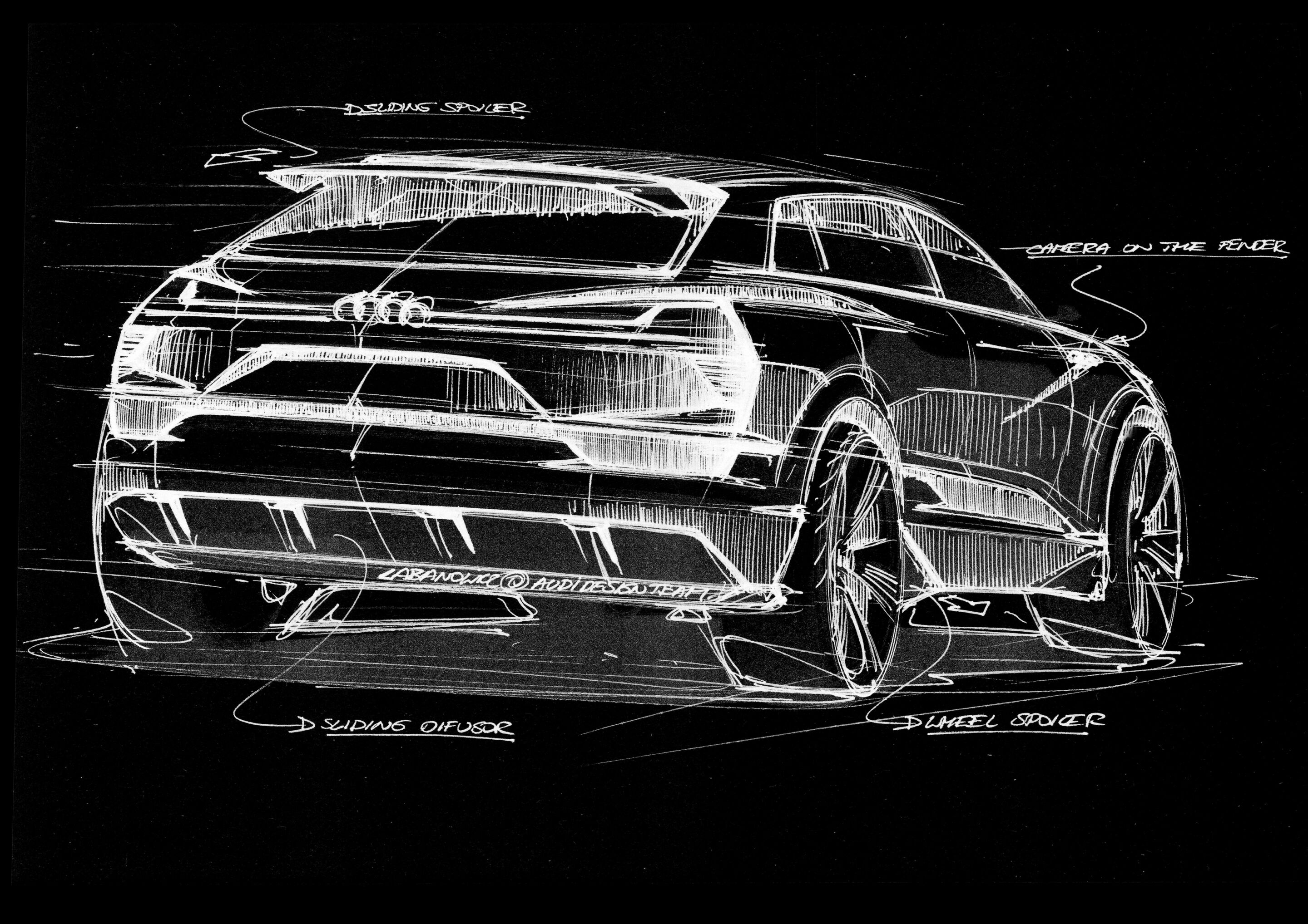 Audi e-tron quattro concept – Skizze Exterieur – Heck