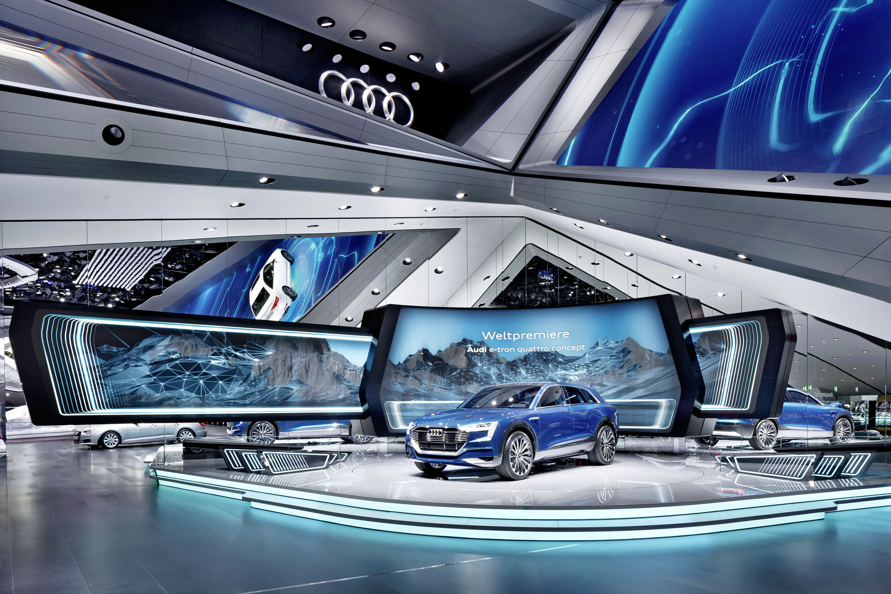 Audi booth at the Frankfurt International Motor Show 2015