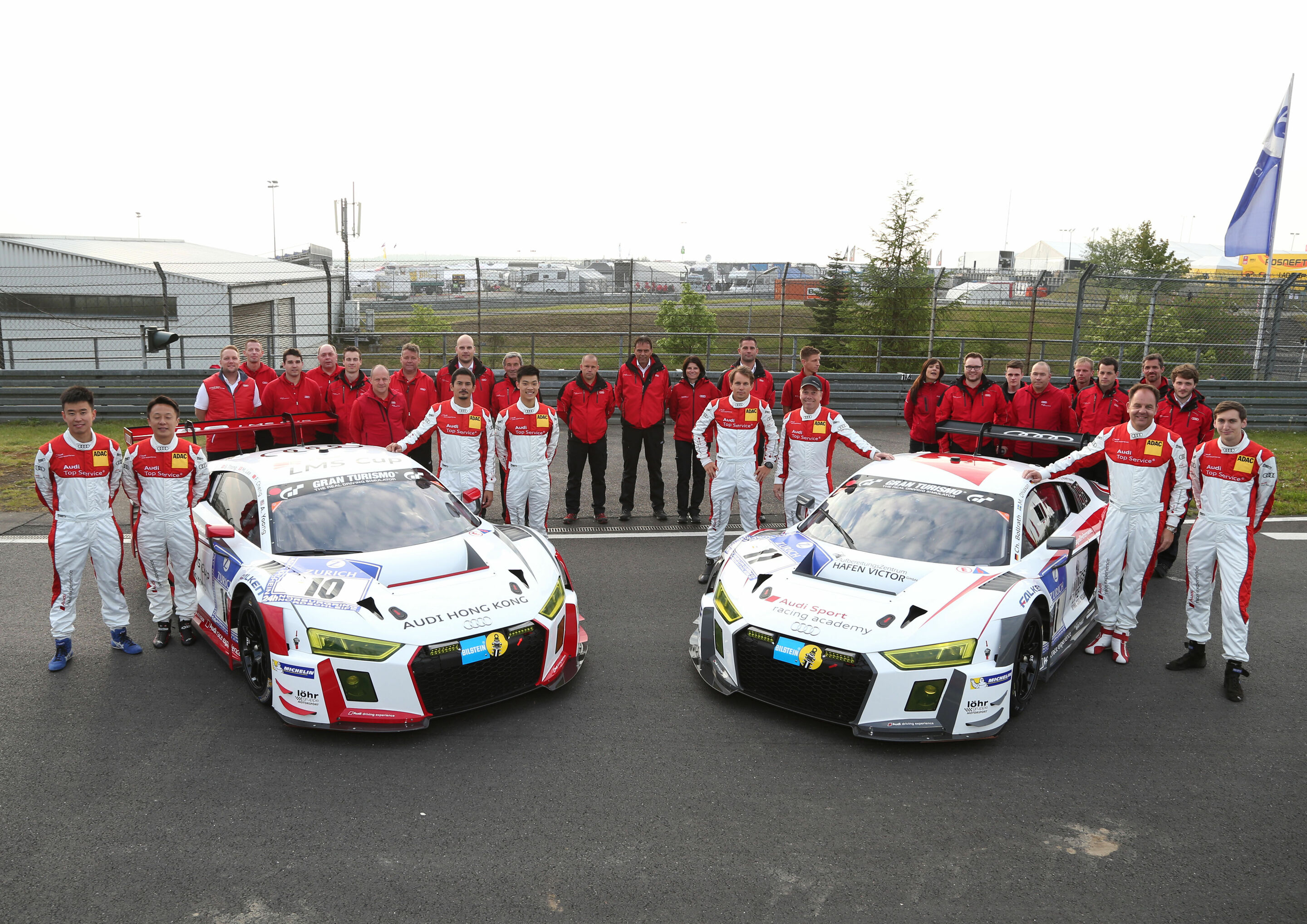 24h Nürburgring - Audi R8 LMS #10 (Audi race experience), Franky Cheng/Marchy Lee/Shaun Thong/Alex Yoong


Audi R8 LMS #11 (Audi race experience), Christian Bollrath/Maximilian Hackländer/Ralf Oeverhaus/Micke Ohlsson
