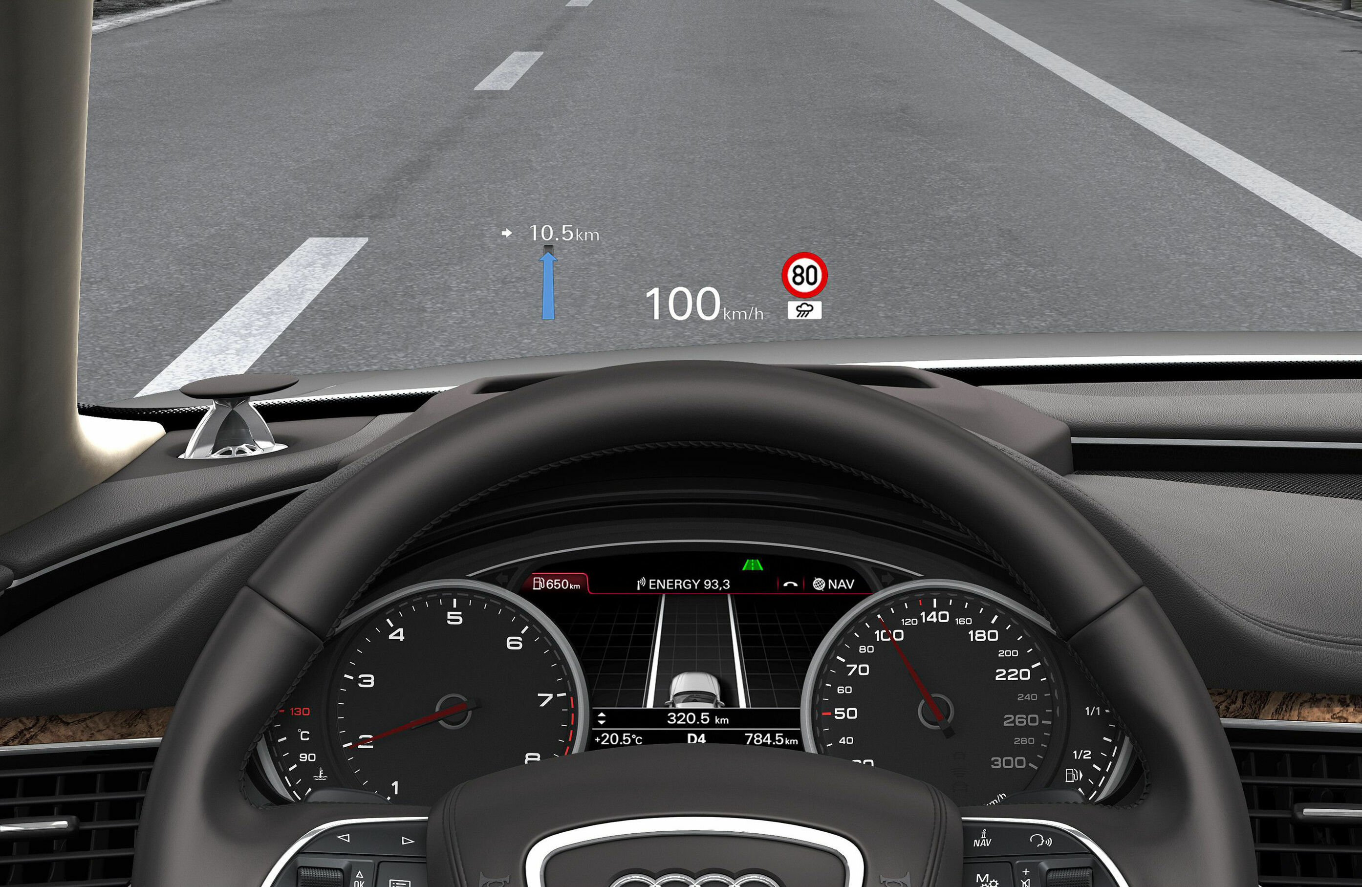 Head-up-display  Audi MediaCenter