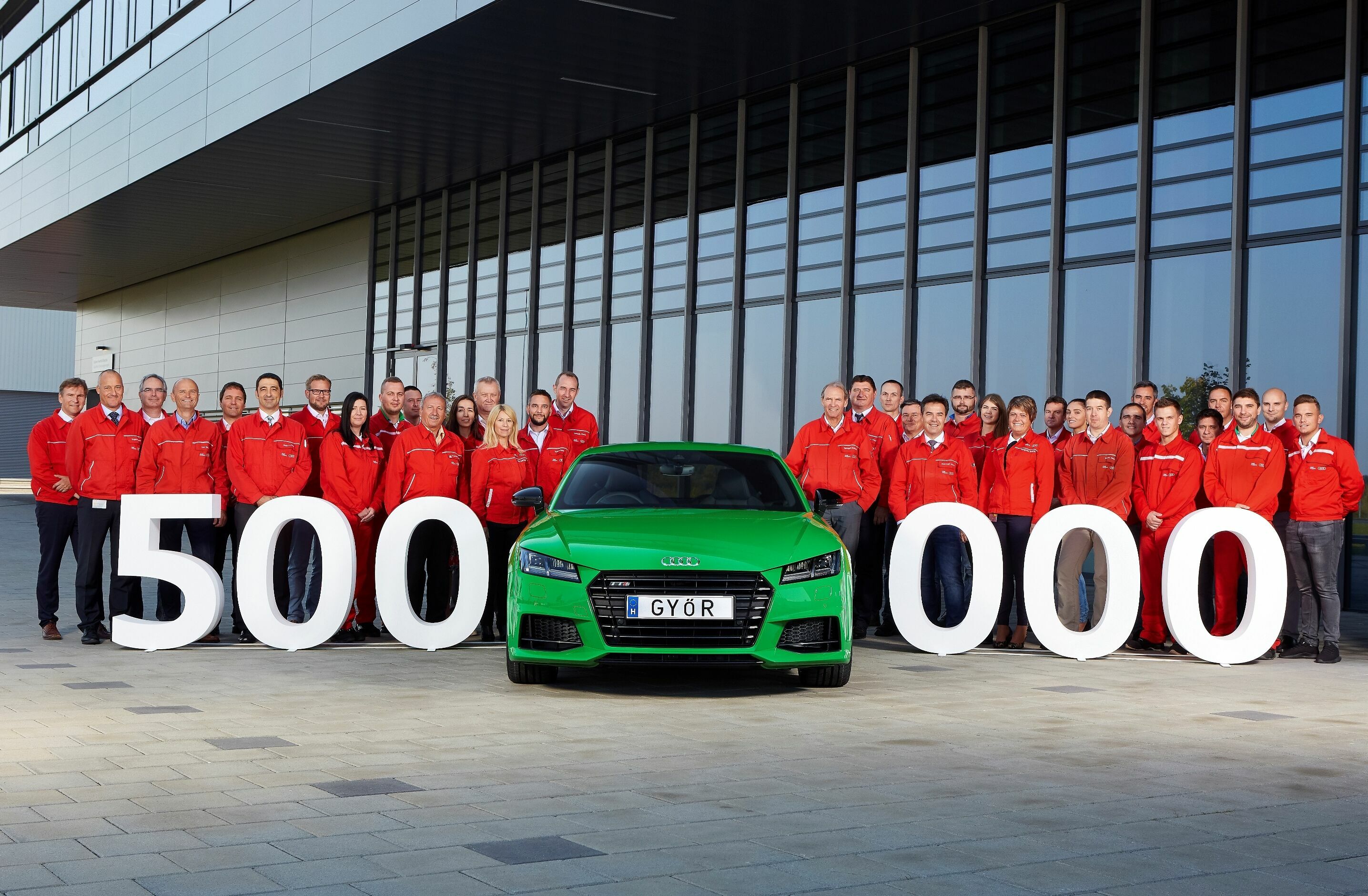 Produktionsjubiläum im neuen Automobilwerk der Audi Hungaria: eine halbe Million Audi “made in Győr“