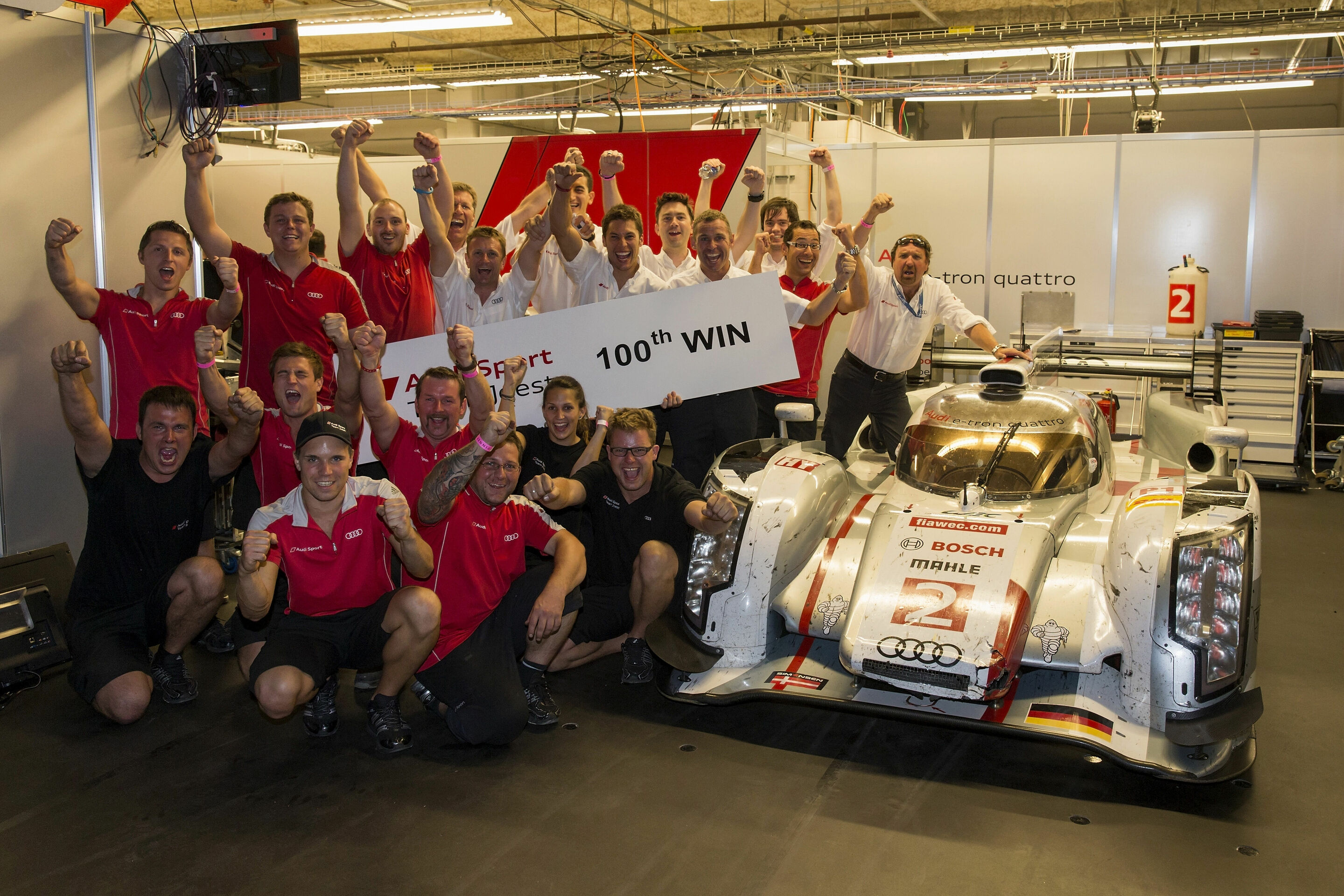 Audi celebrates 100th LMP overall victory with Austin win