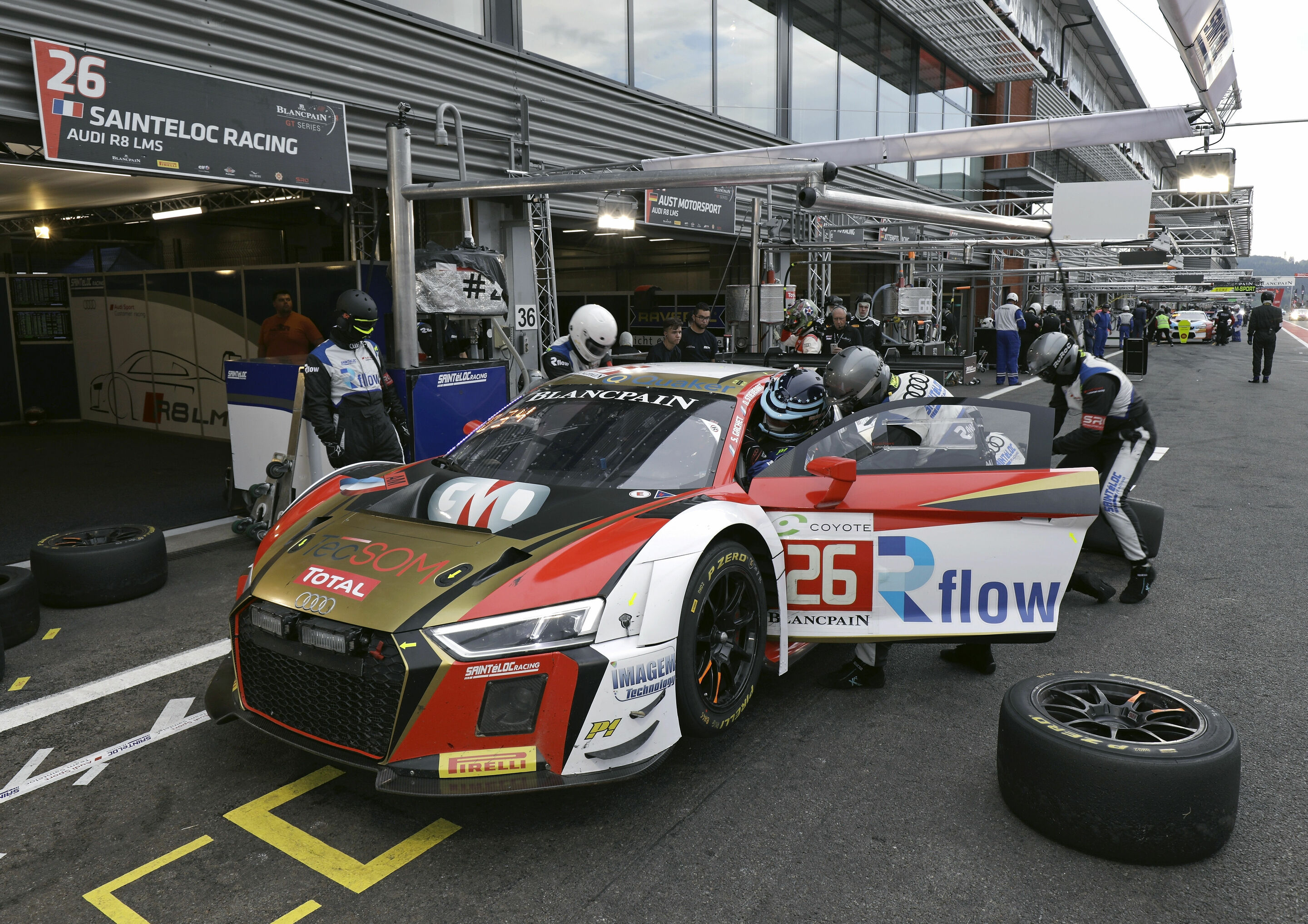 24h Spa 2018 - Audi R8 LMS #26 (Saintéloc Racing), Simon Gachet/Christian Kelders/Marc Rostan/Nyls Stievenart