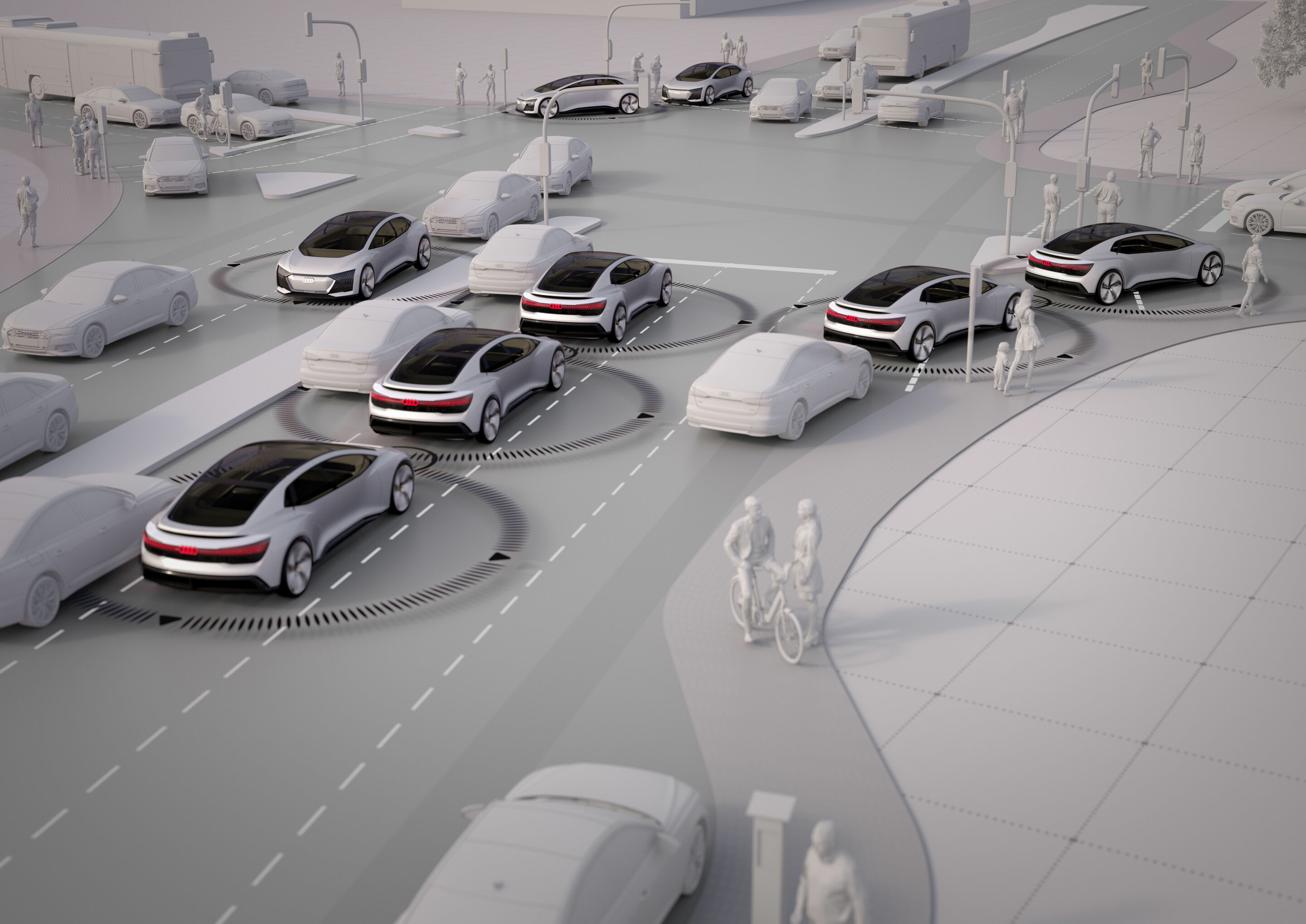 Audi-Studie „25. Stunde – Flow“: Kein Stau in der Stadt der Zukunft (Testfeld Ingolstadt)