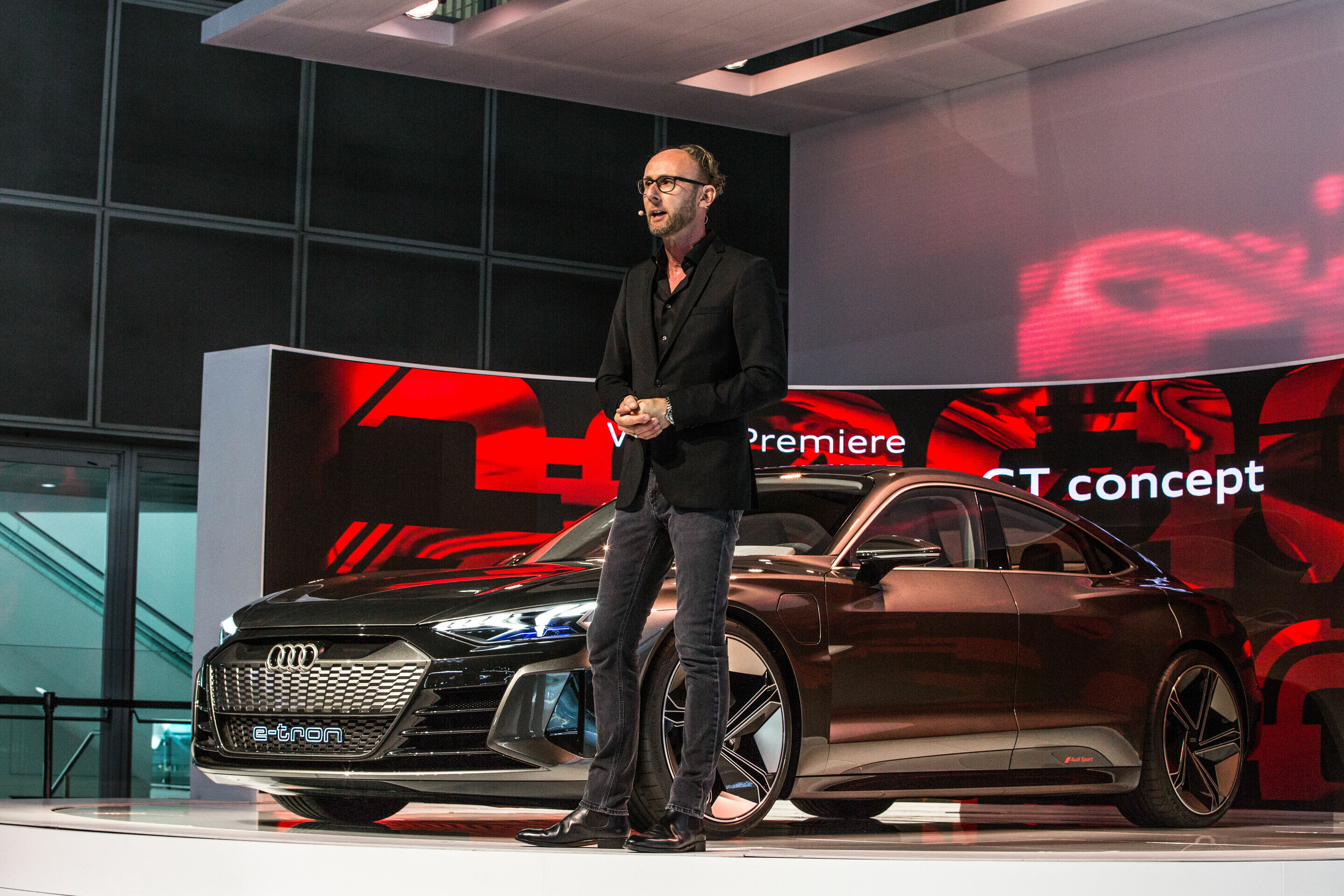 World premiere of the Audi e-tron GT concept at the Los Angeles Auto Show 2018