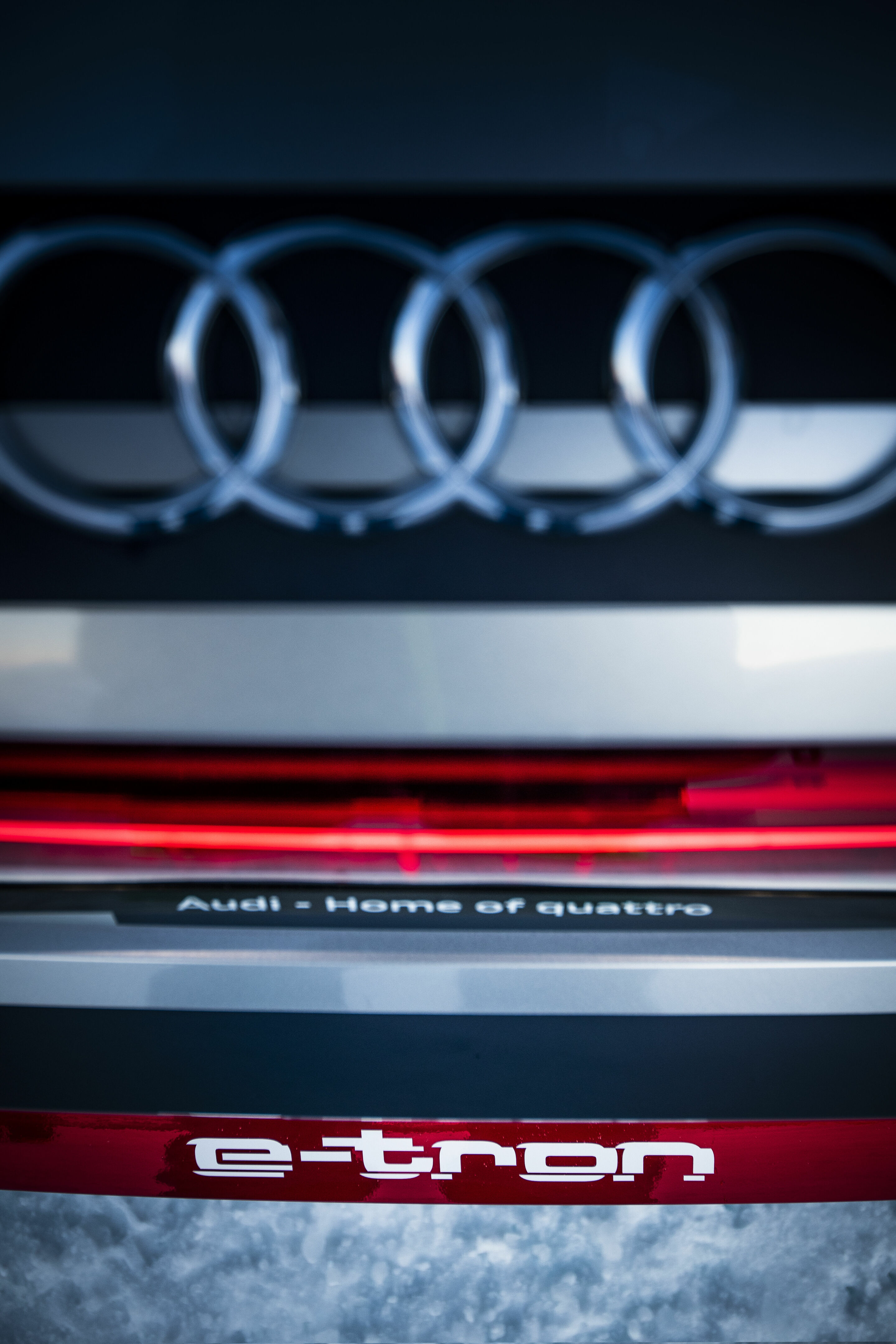 Audi e-tron Technikträger auf der Streif