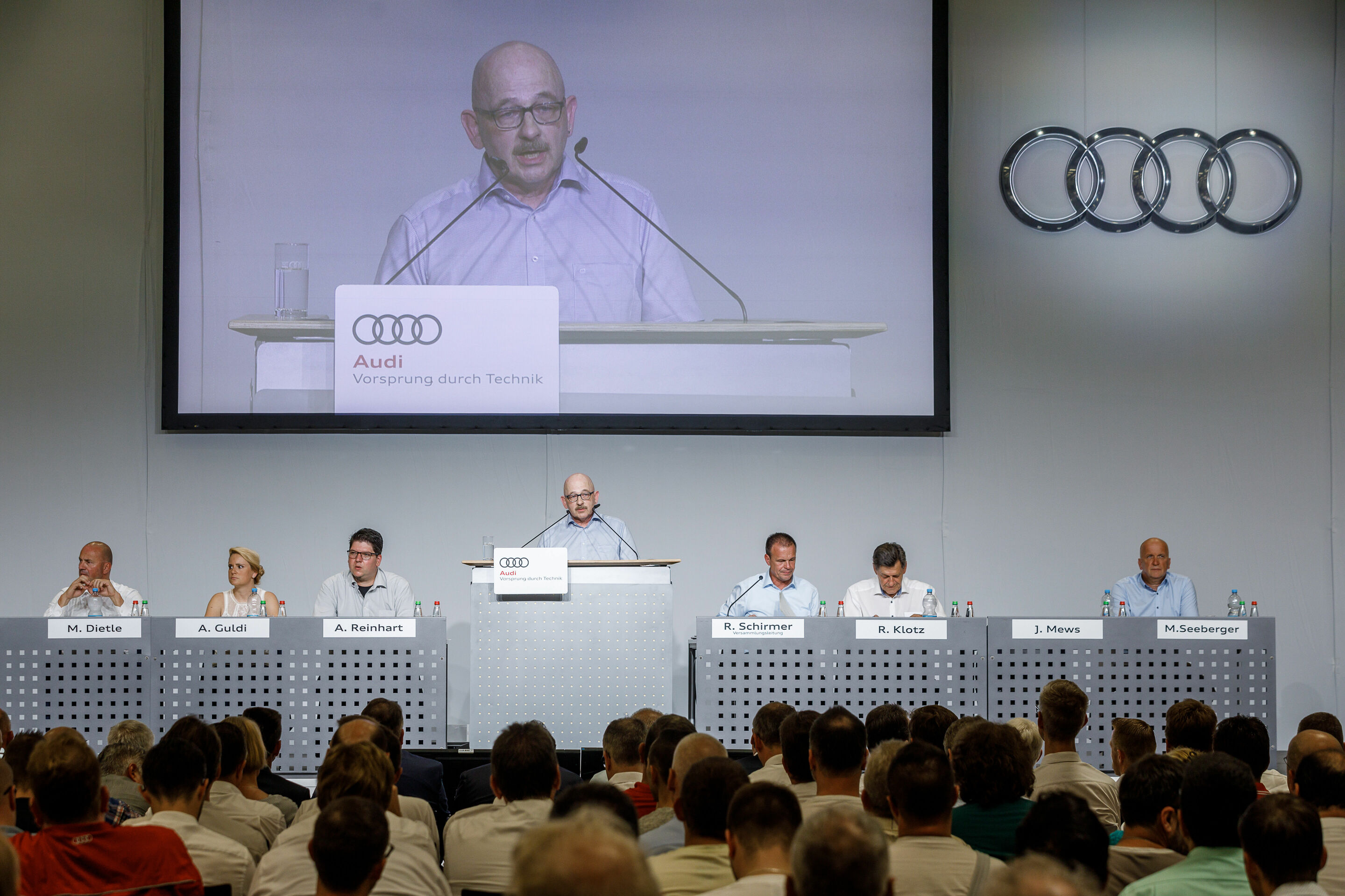 Betriebsversammlung bei Audi in Neckarsulm