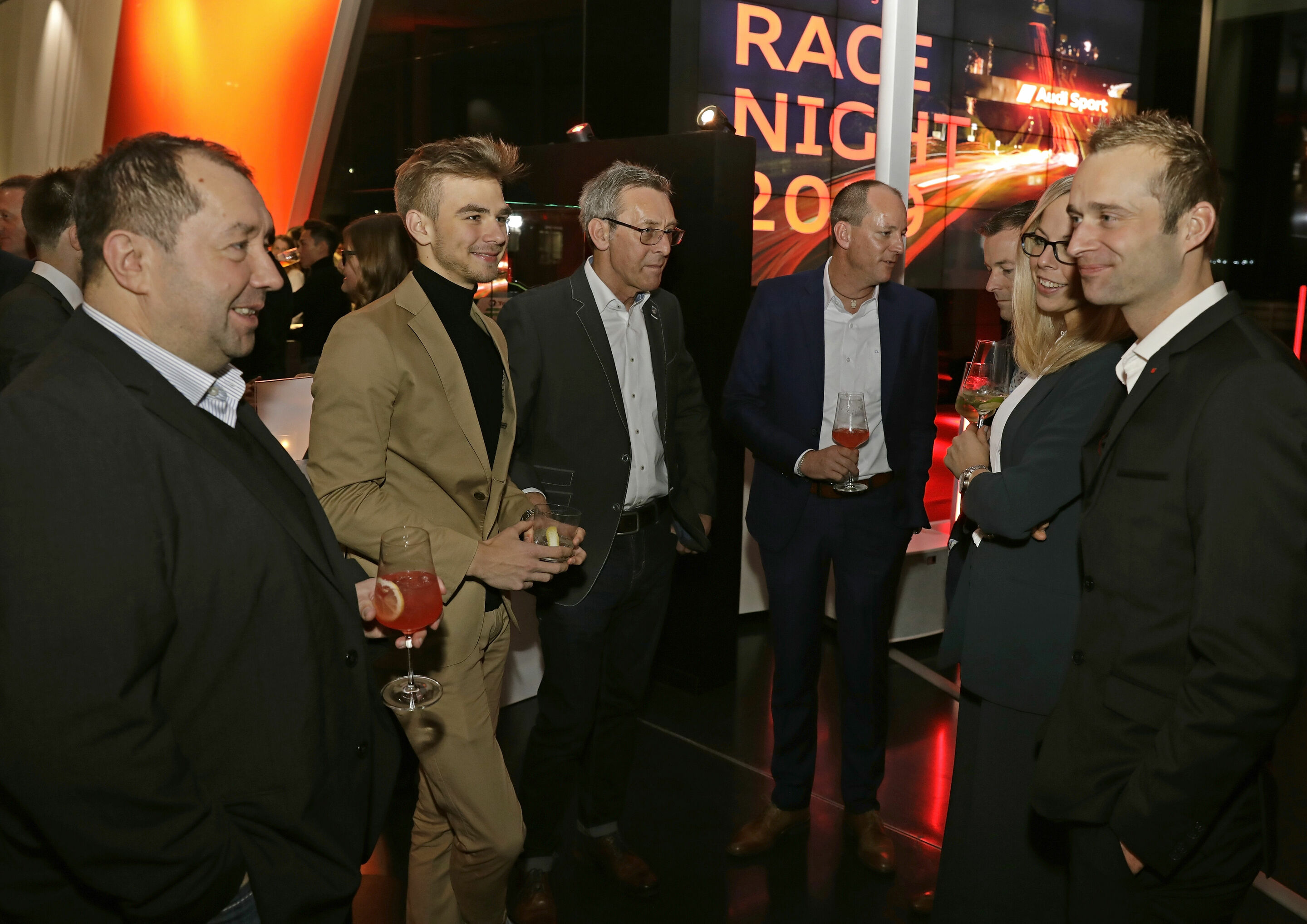 Audi Sport customer racing Race Night 2019 - Frank Aust, Robin Rogalski, Rüdiger Seyffarth, Christian Land, Tanja Wiese, Christopher Haase