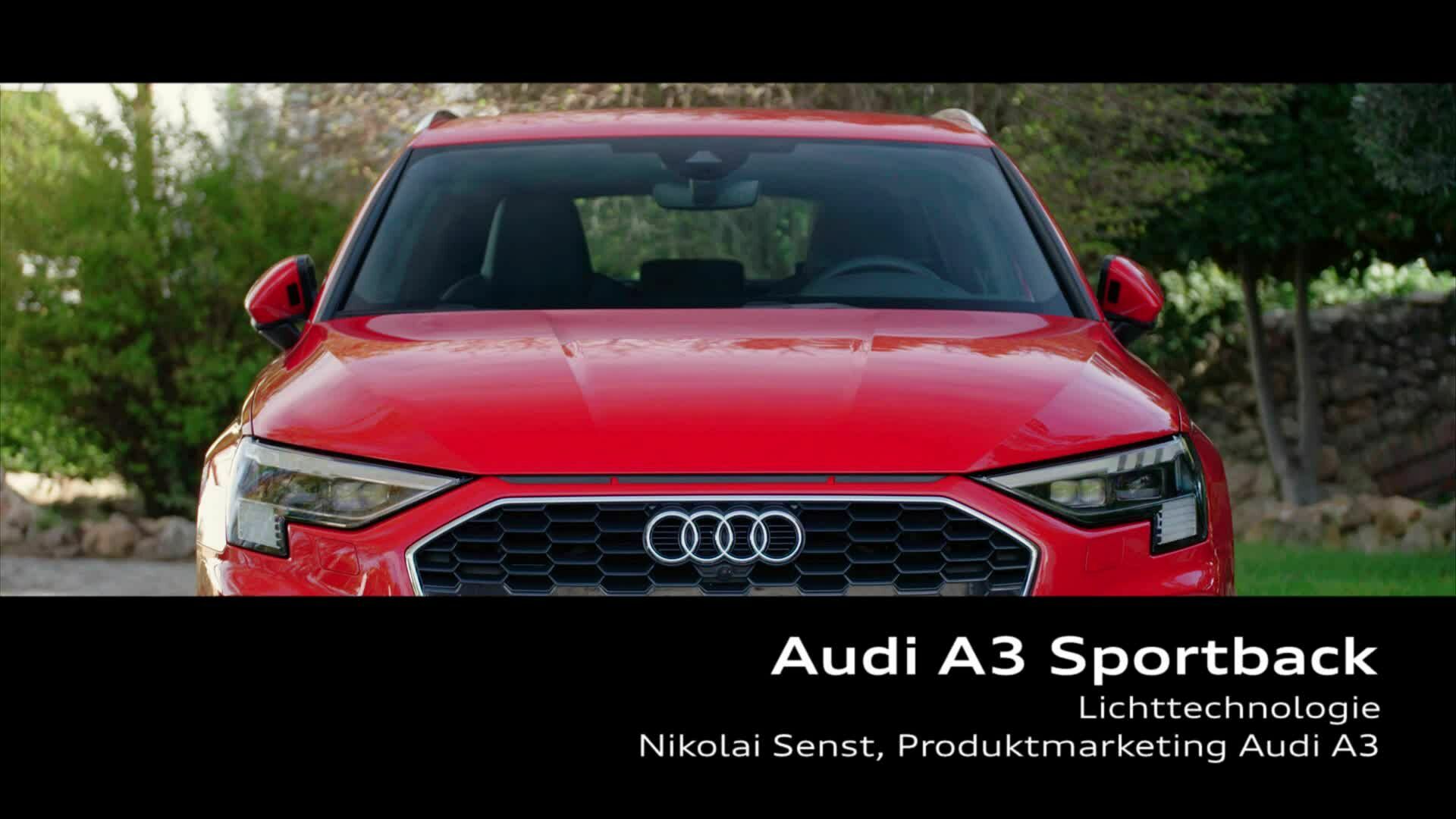 Audi A3 Sportback Lichttechnologie Footage DE - Audi A3 Sportback Lichttechnologie Footage DE