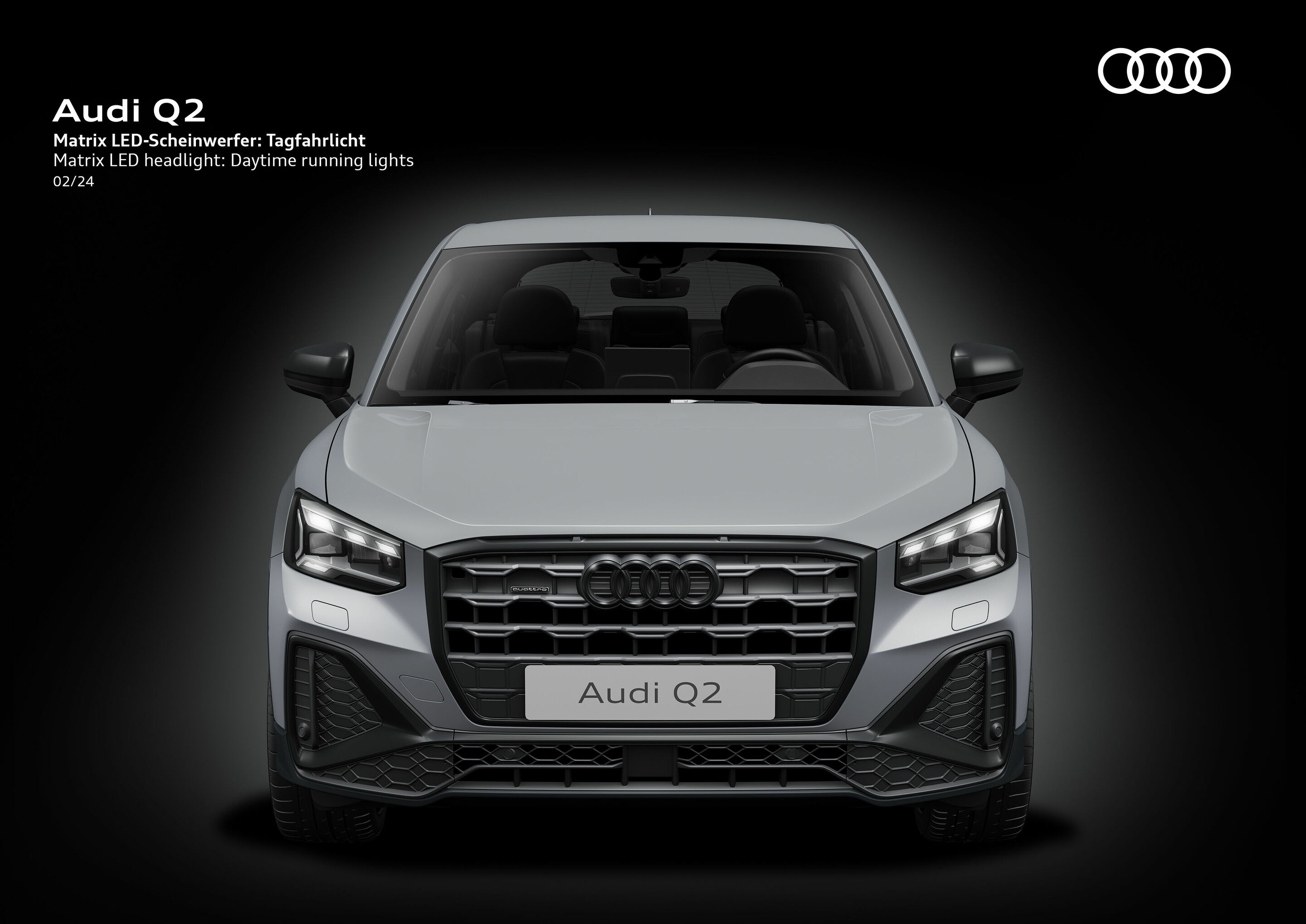 Illustration - 01 Q2 Scheinwerfer TFL - The Audi Q2's daytime running lights -  Matrix LED headlights