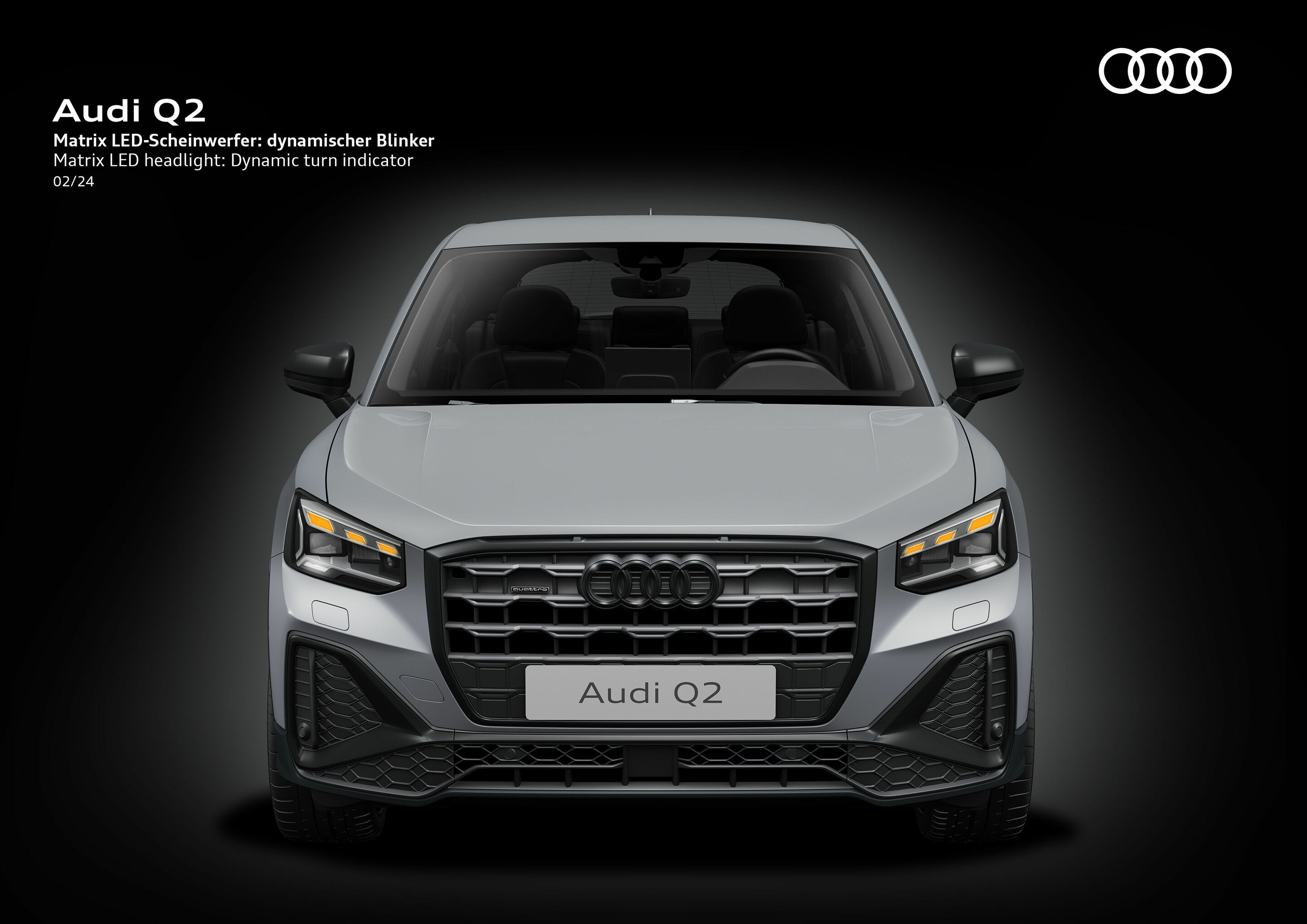 Illustration - 05 Q2 Scheinwerfer Blinklicht - The Audi Q2's Matrix LED headlights - indicator light graphics