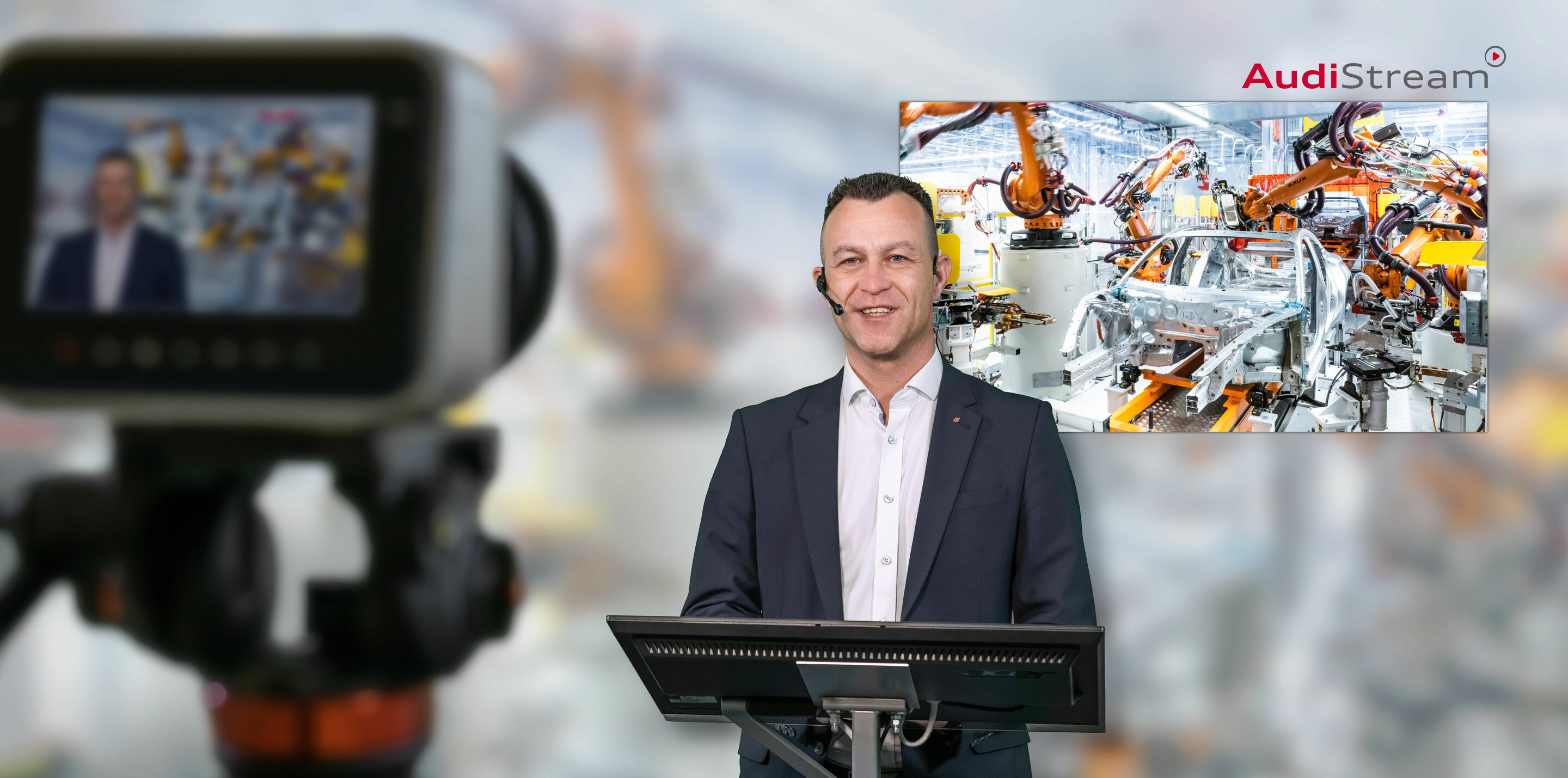 Mit AudiStream den Produktionsstandort Neckarsulm virtuell und interaktiv entdecken