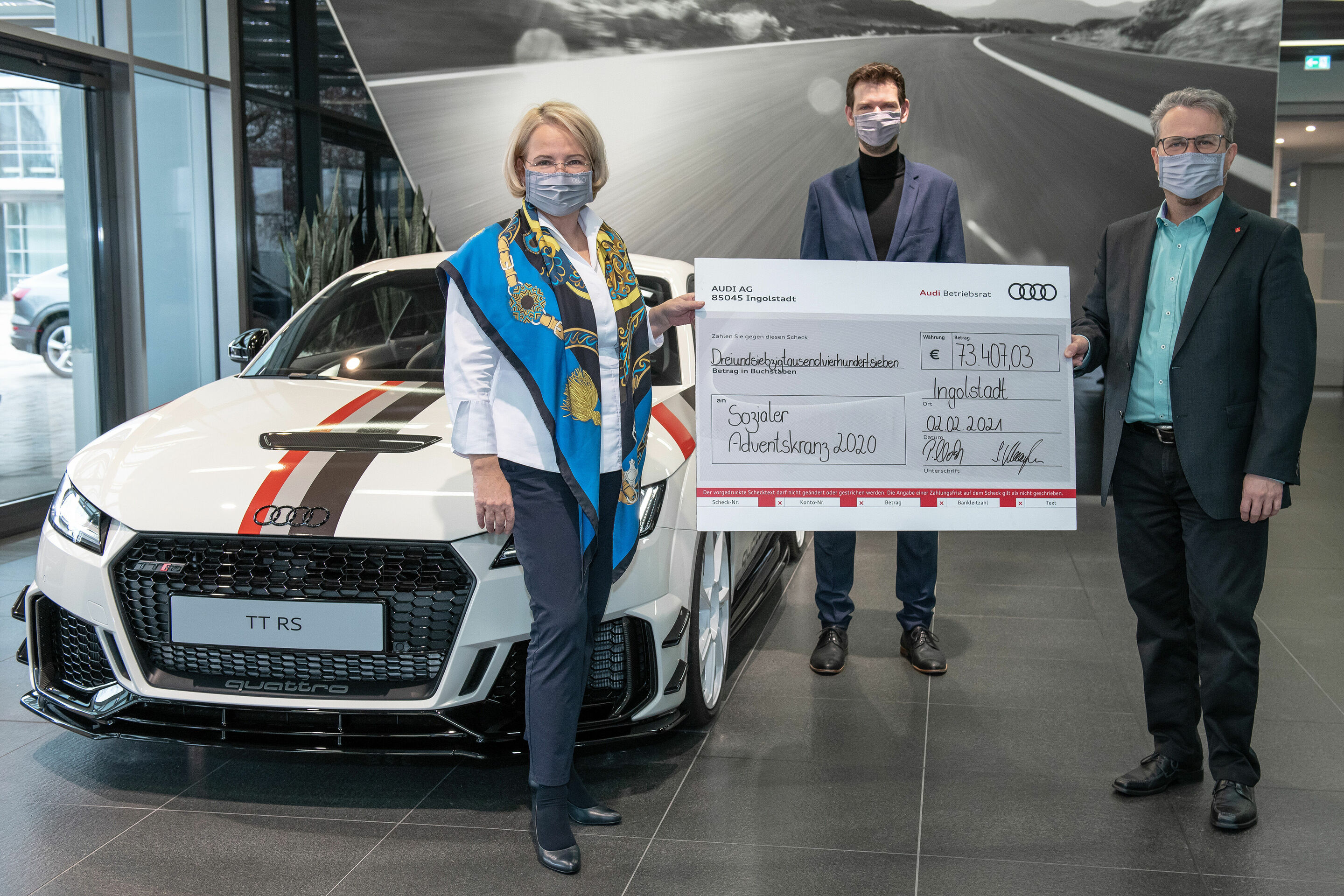 Audi-Belegschaft spendet erneut über 70.000 Euro für die Region