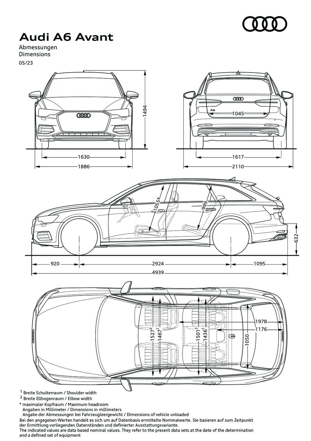 Abmessungen A6 Avant