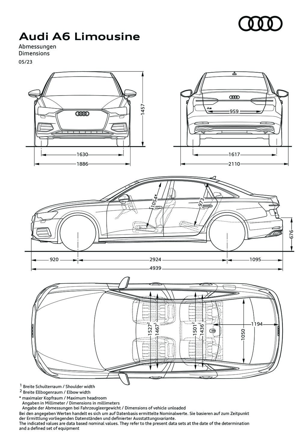 Dimensions A6 Sedan