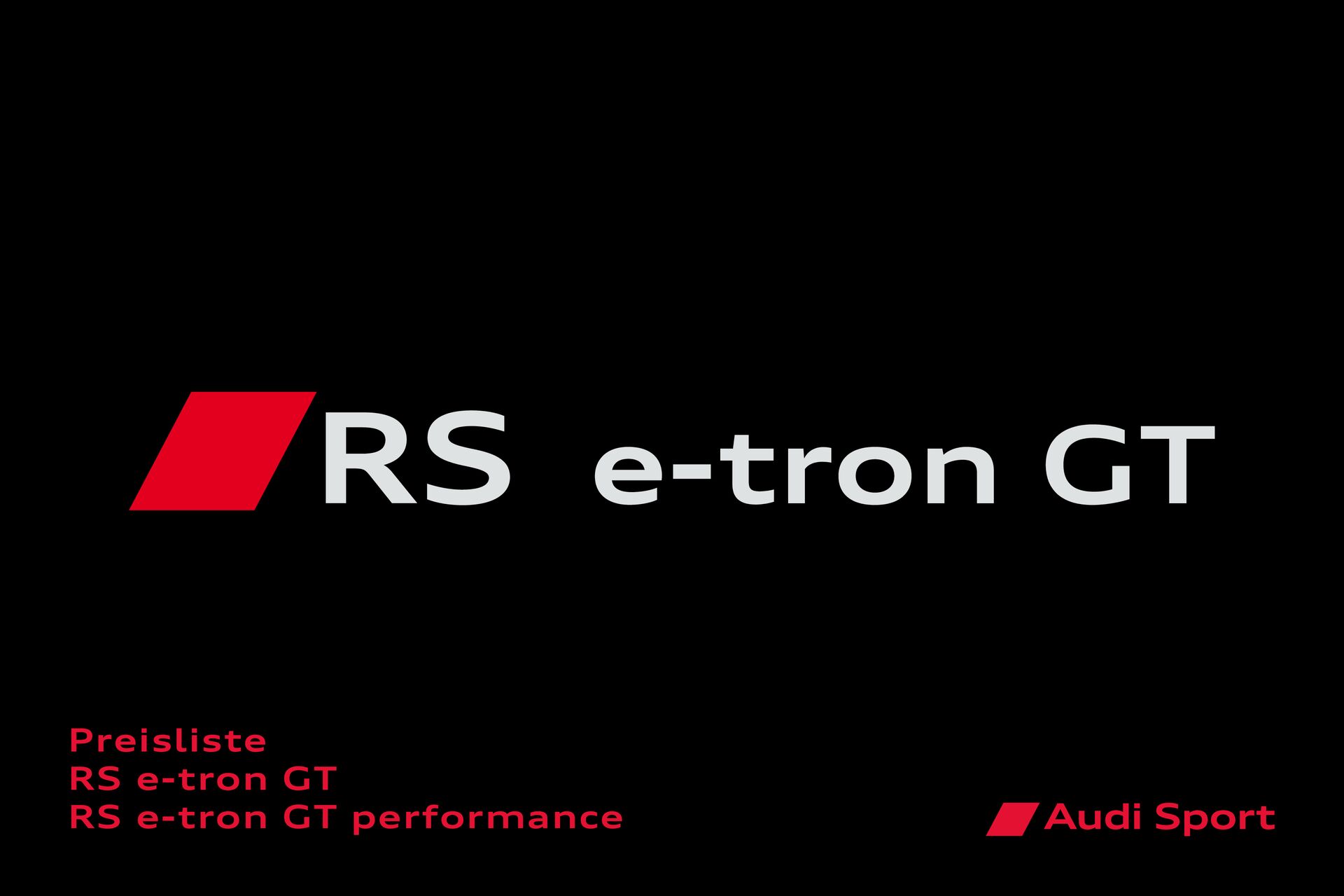 Preisliste Audi RS e-tron GT, Audi RS e-tron GT performance Modelljahr 2024