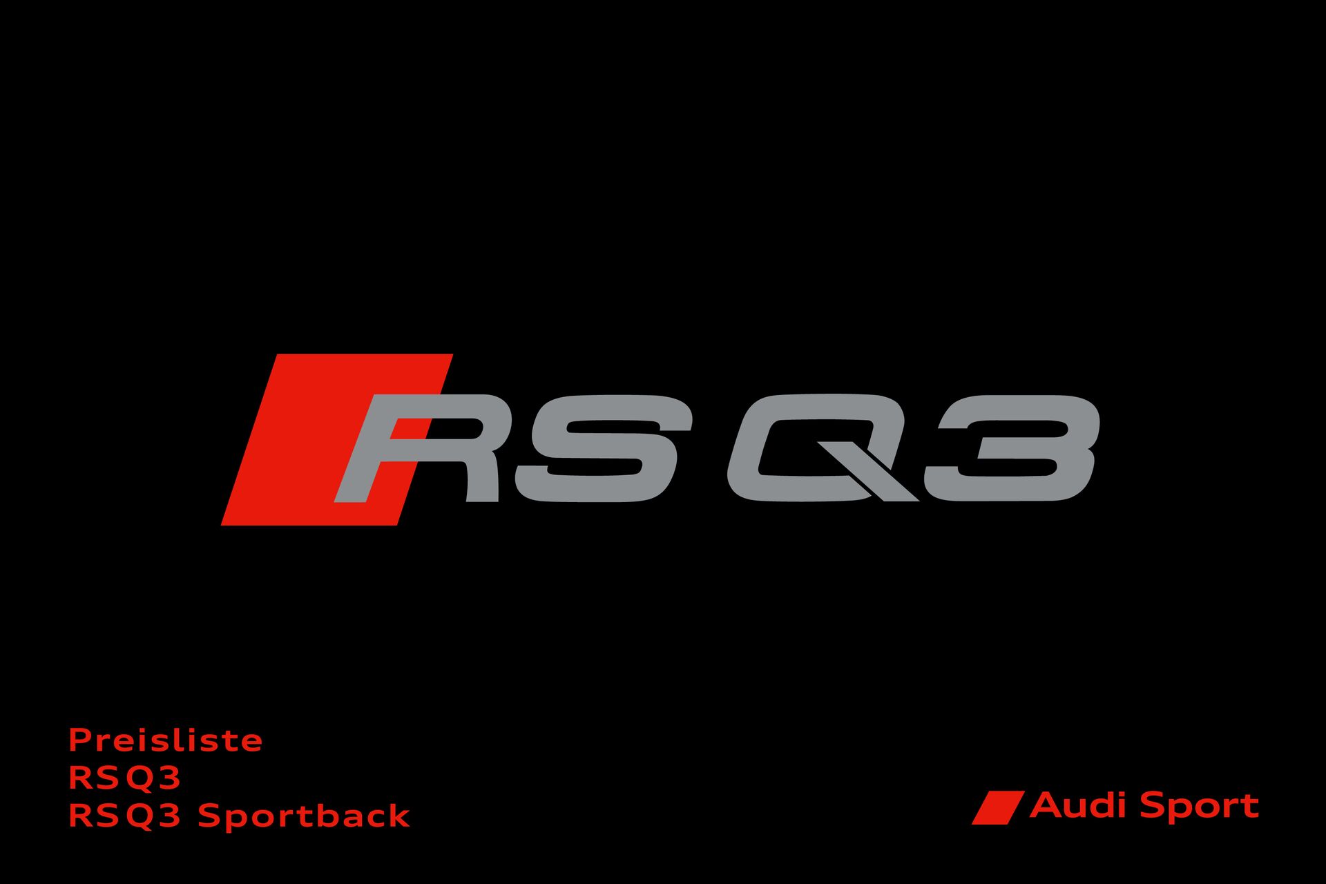 Preisliste Audi RS Q3 / Audi RS Q3 Sportback Modelljahr 2023