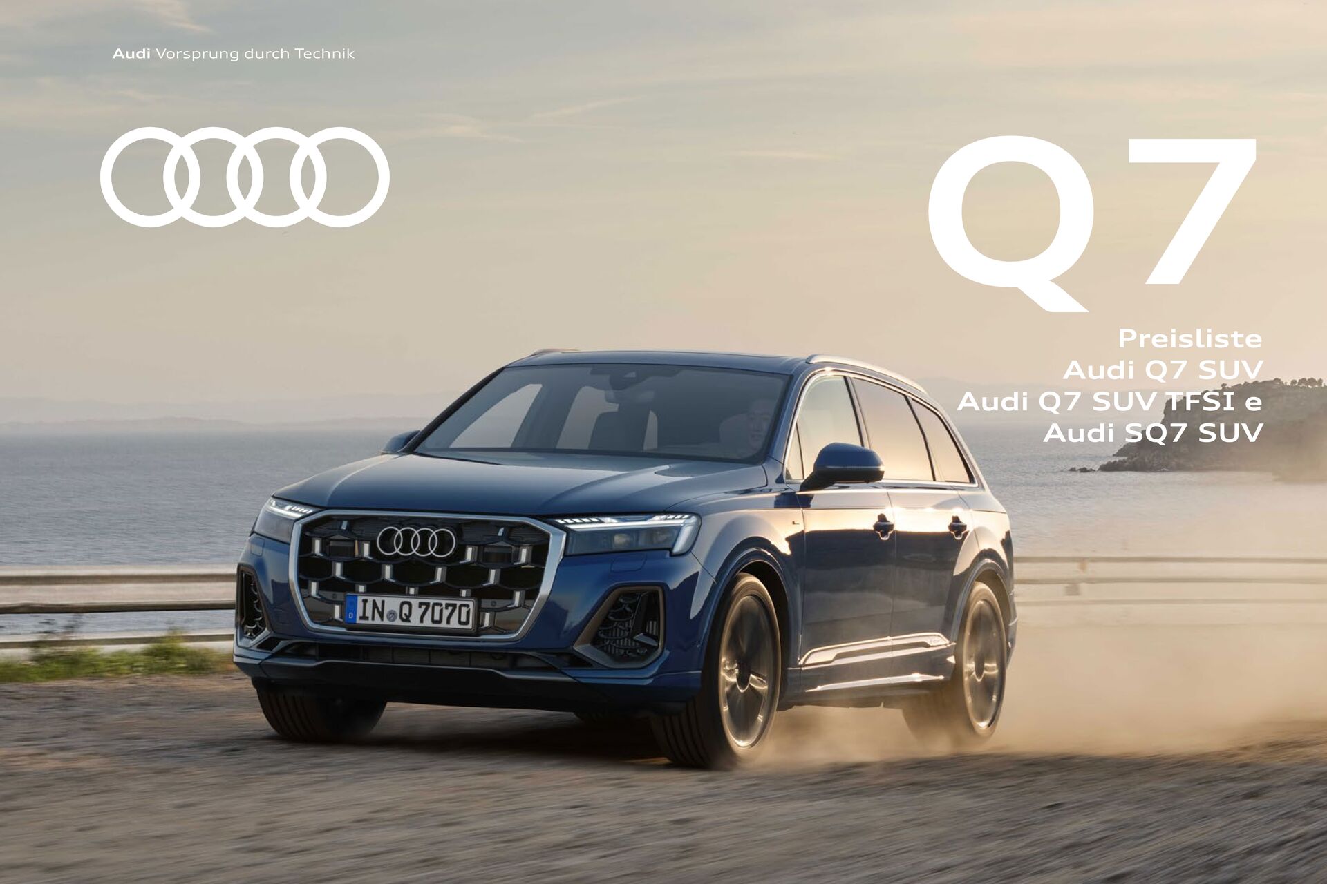 Preisliste Audi Q7 /  Audi Q7 TFSI e / Audi SQ7 Modelljahr 2025