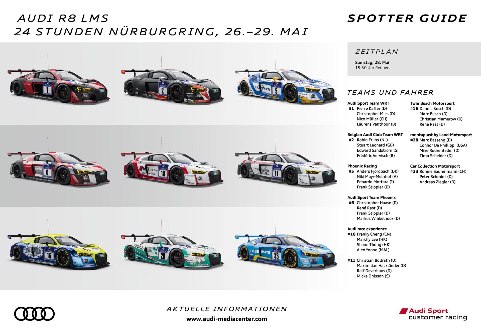 Spotter Guide Audi R8 LMS – 24 Stunden Nürburgring