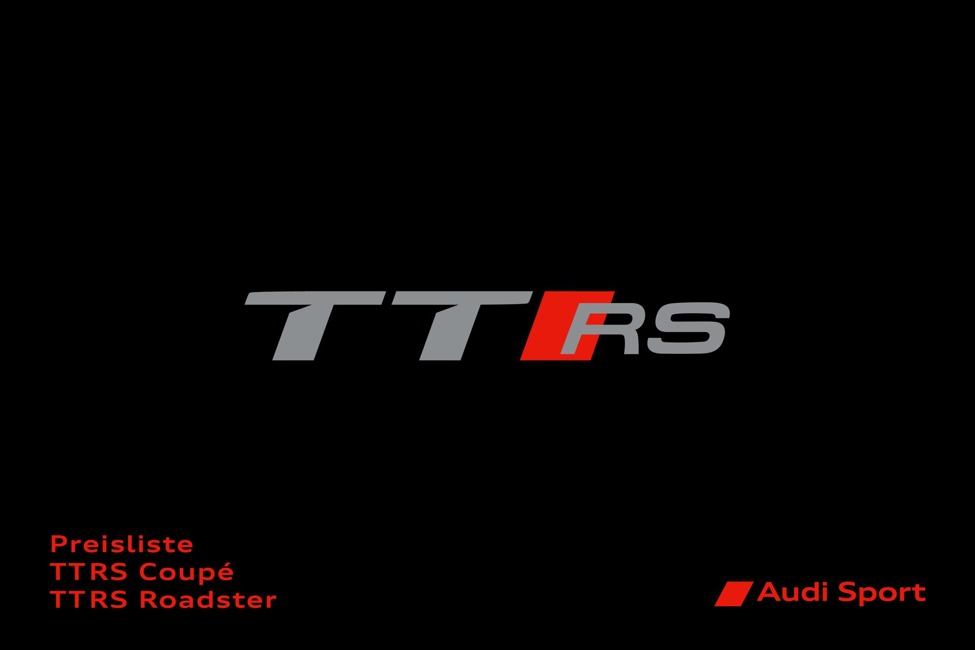 Preisliste Audi TT RS Coupé / Audi TT RS Roadster Modelljahr 2023