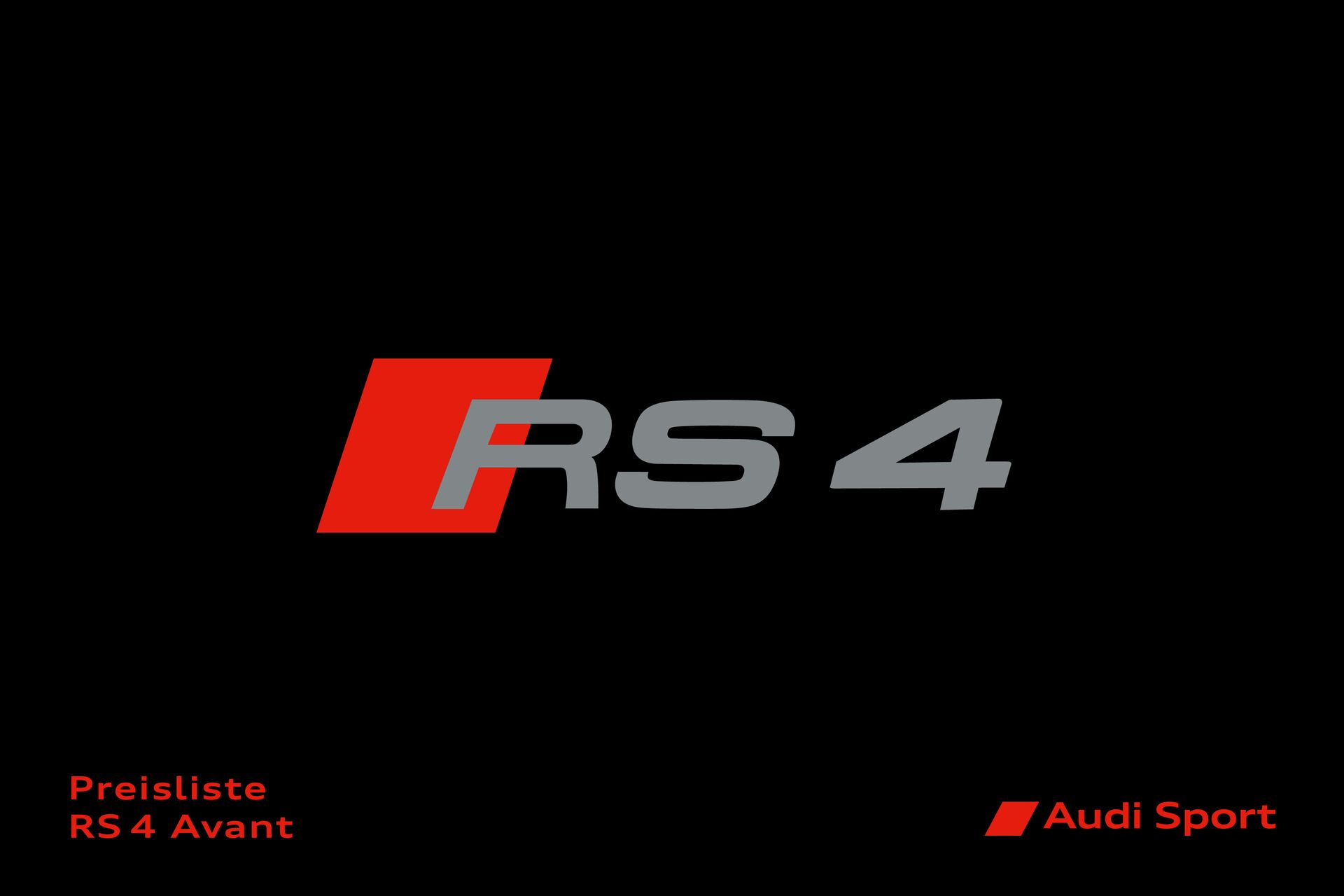Preisliste Audi RS 4 Avant Modelljahr 2024