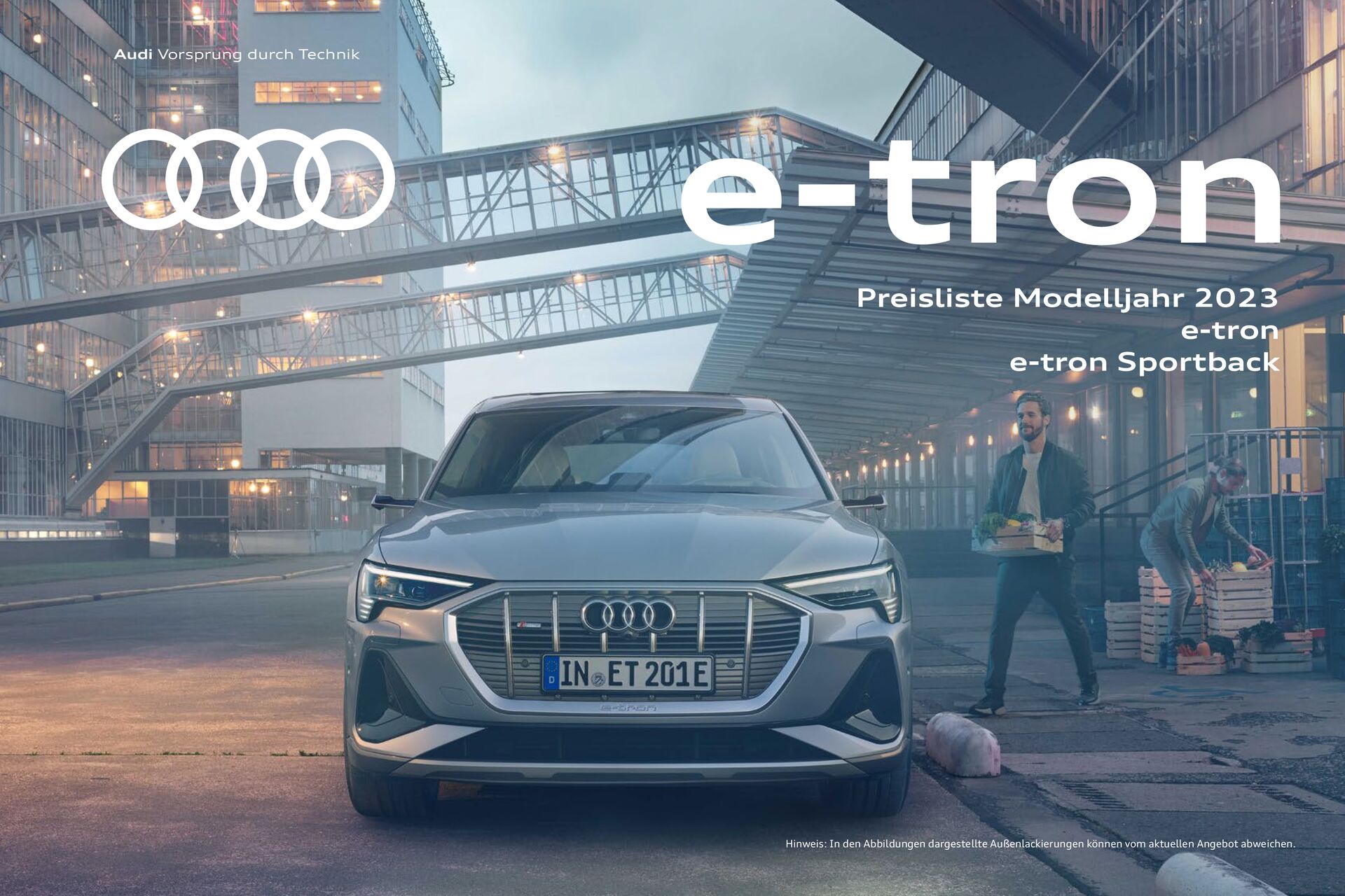 Preisliste Audi e-tron / Audi e-tron S / Audi e-tron Sportback / Audi e-tron S Sportback Modelljahr 2022