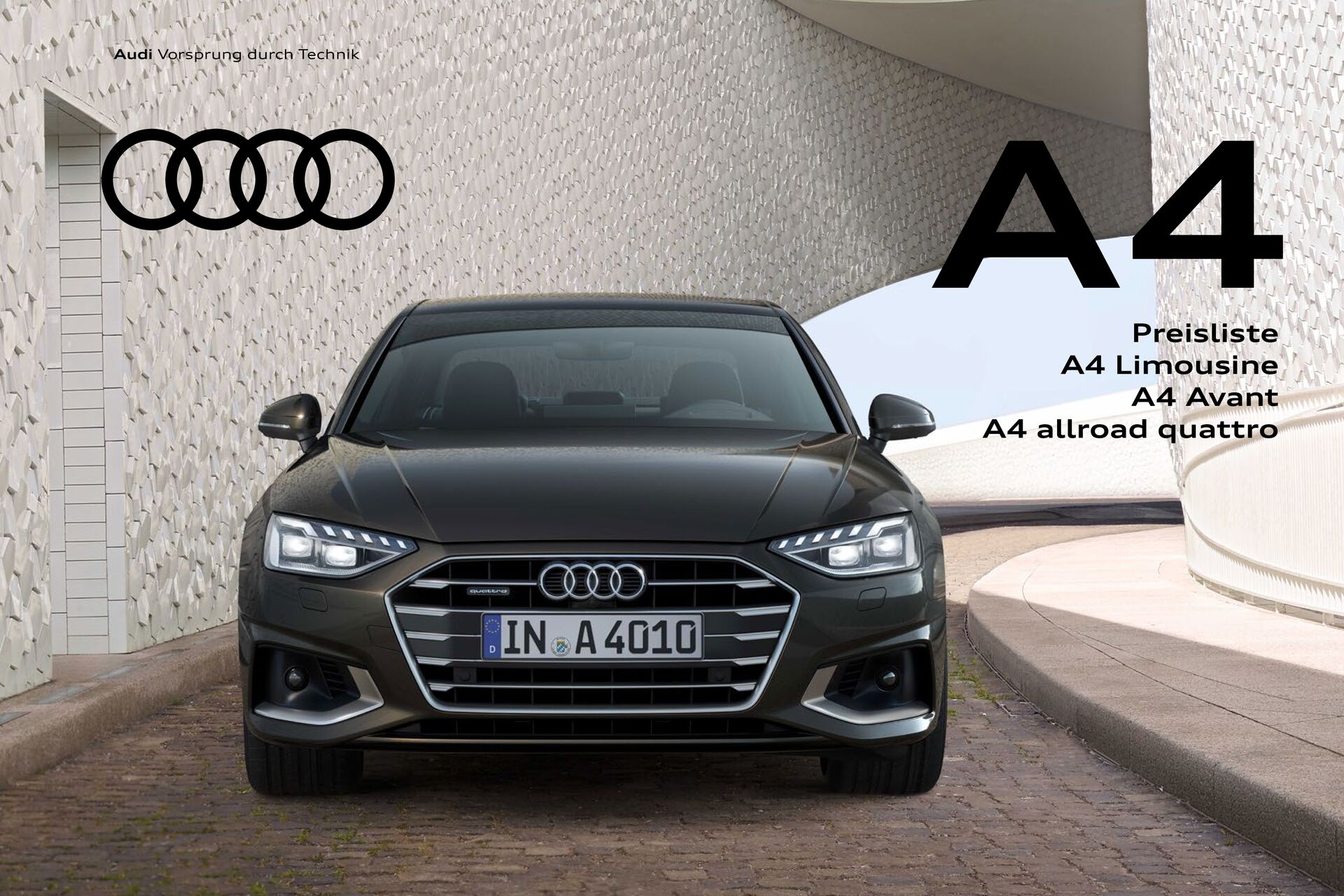 Preisliste Audi A4 Limousine / A4 Avant / A4 allroad quattro Modelljahr 2024
