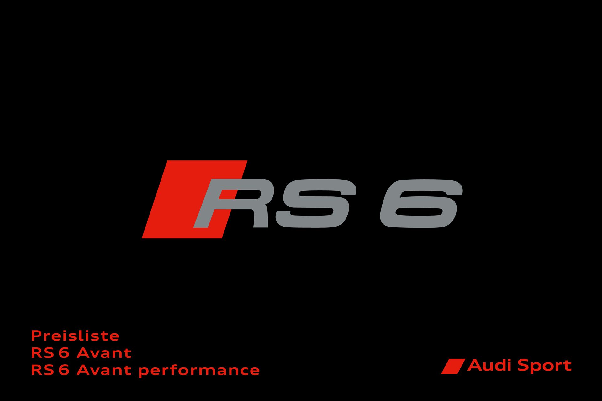 Preisliste Audi RS 6 Avant / RS 6 Avant performance Modelljahr 2022