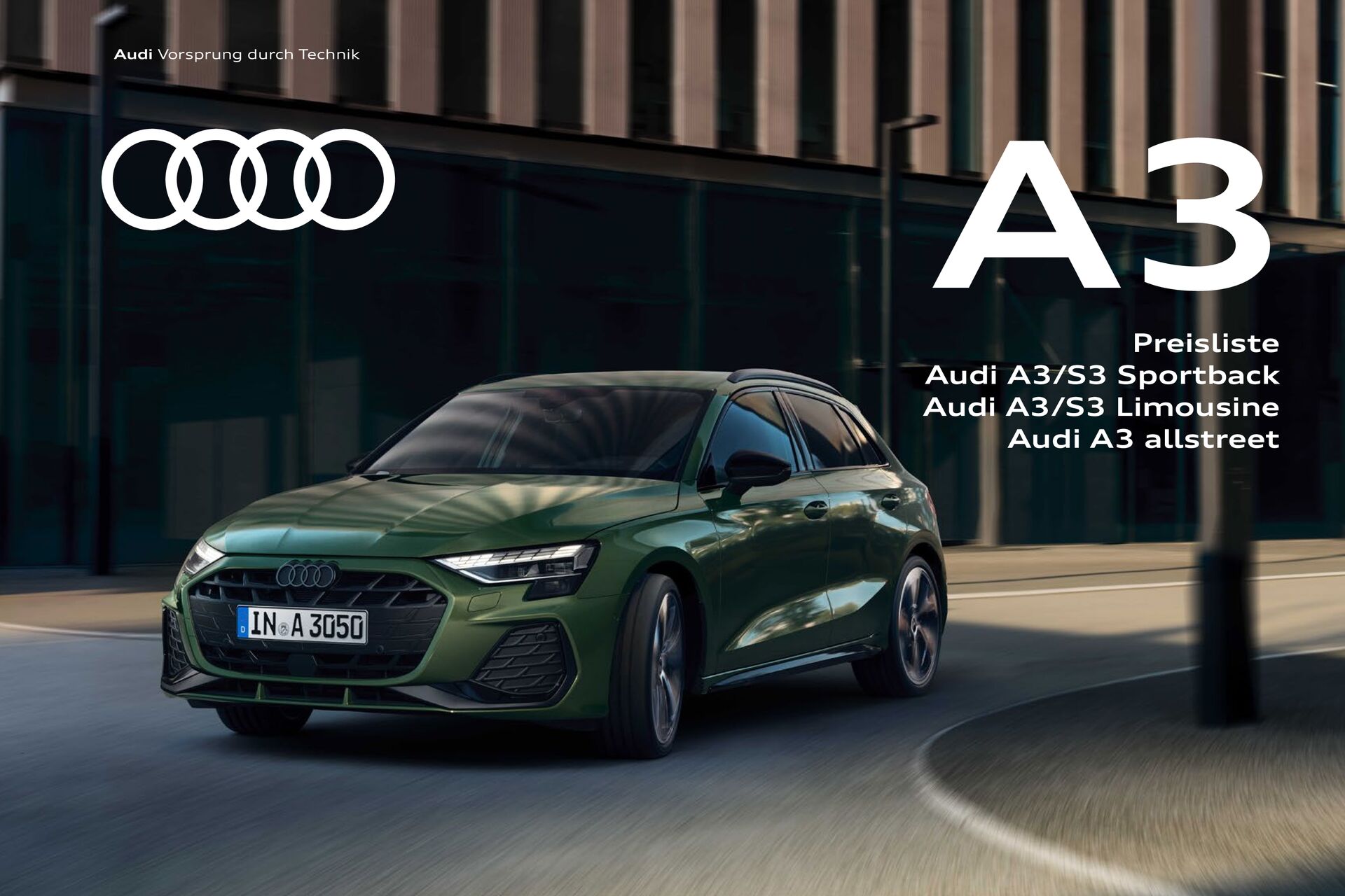 Preisliste Audi A3/S3 Sportback / Audi A3/S3 Limousine / Audi A3 allstreet Modelljahr 2024