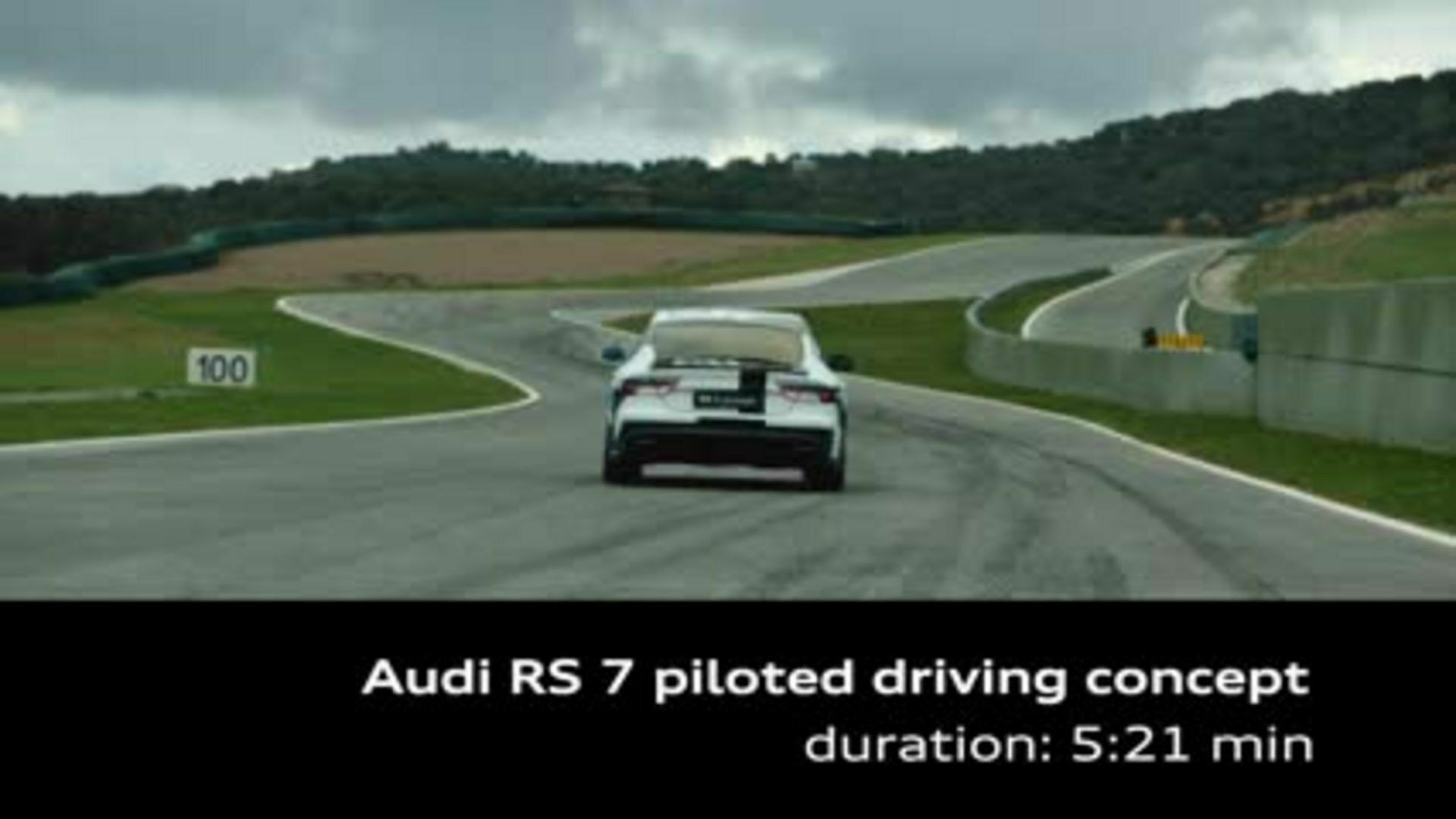 The Audi RS 7 piloted driving concept car on the race track