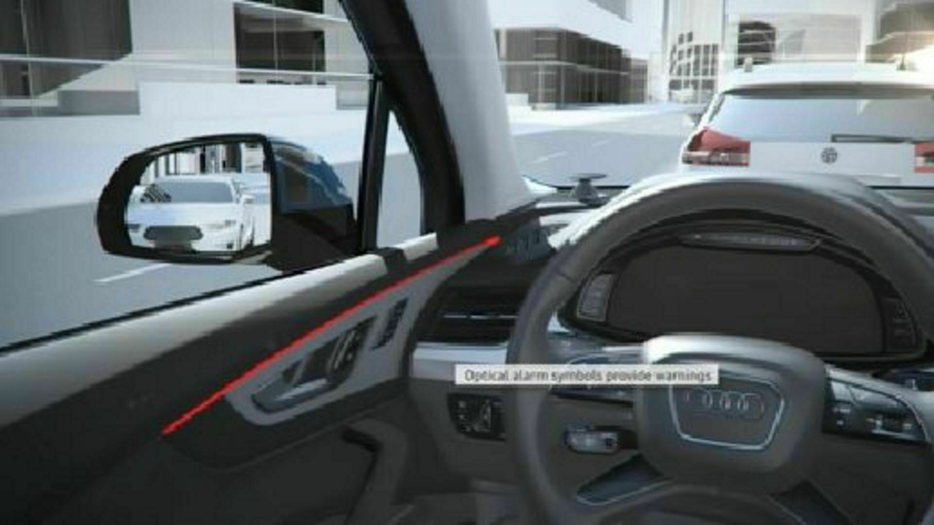 Audi Q7 - Animation exit warning