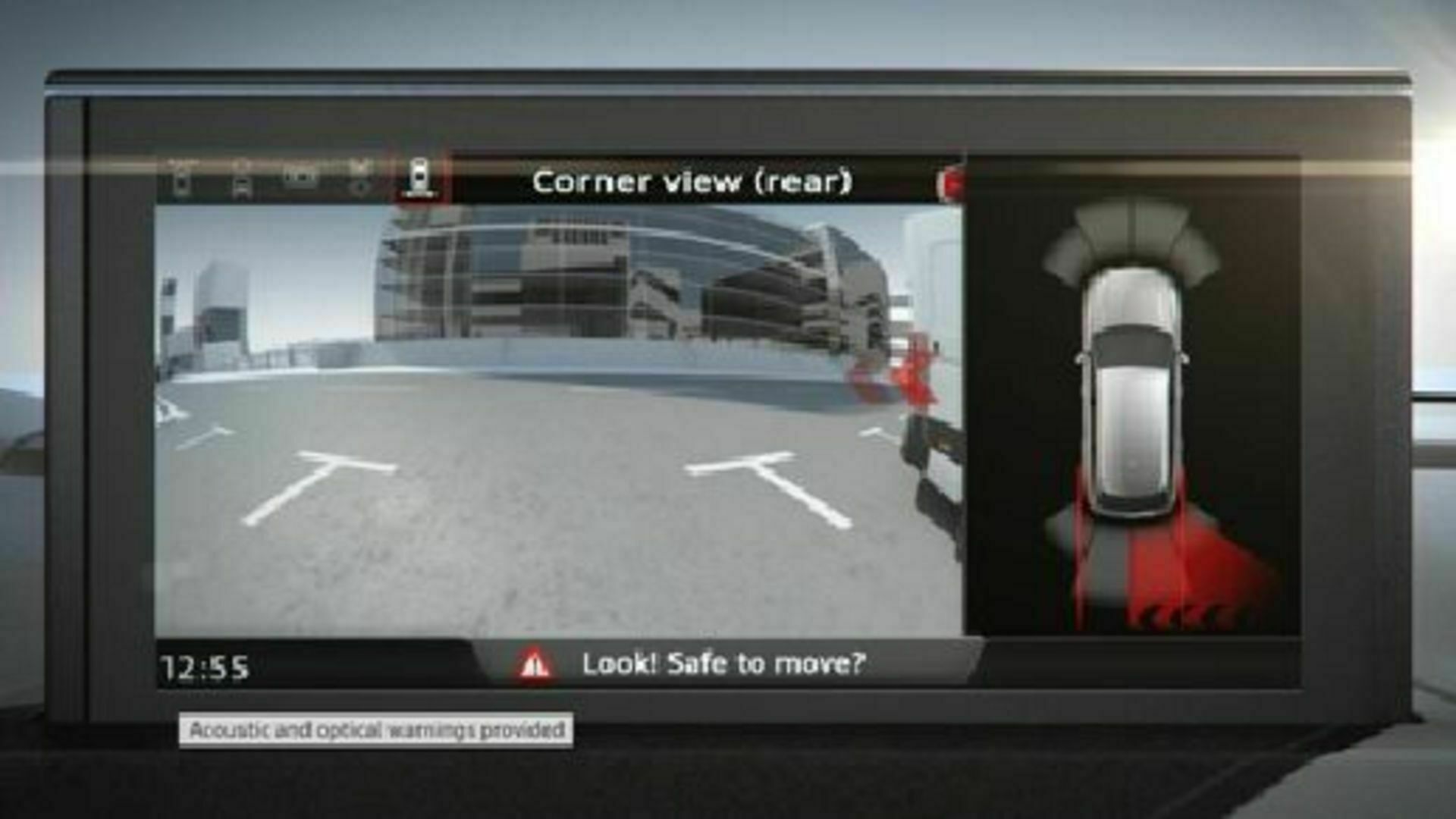Audi Q7 - Animation rear cross-traffic assist