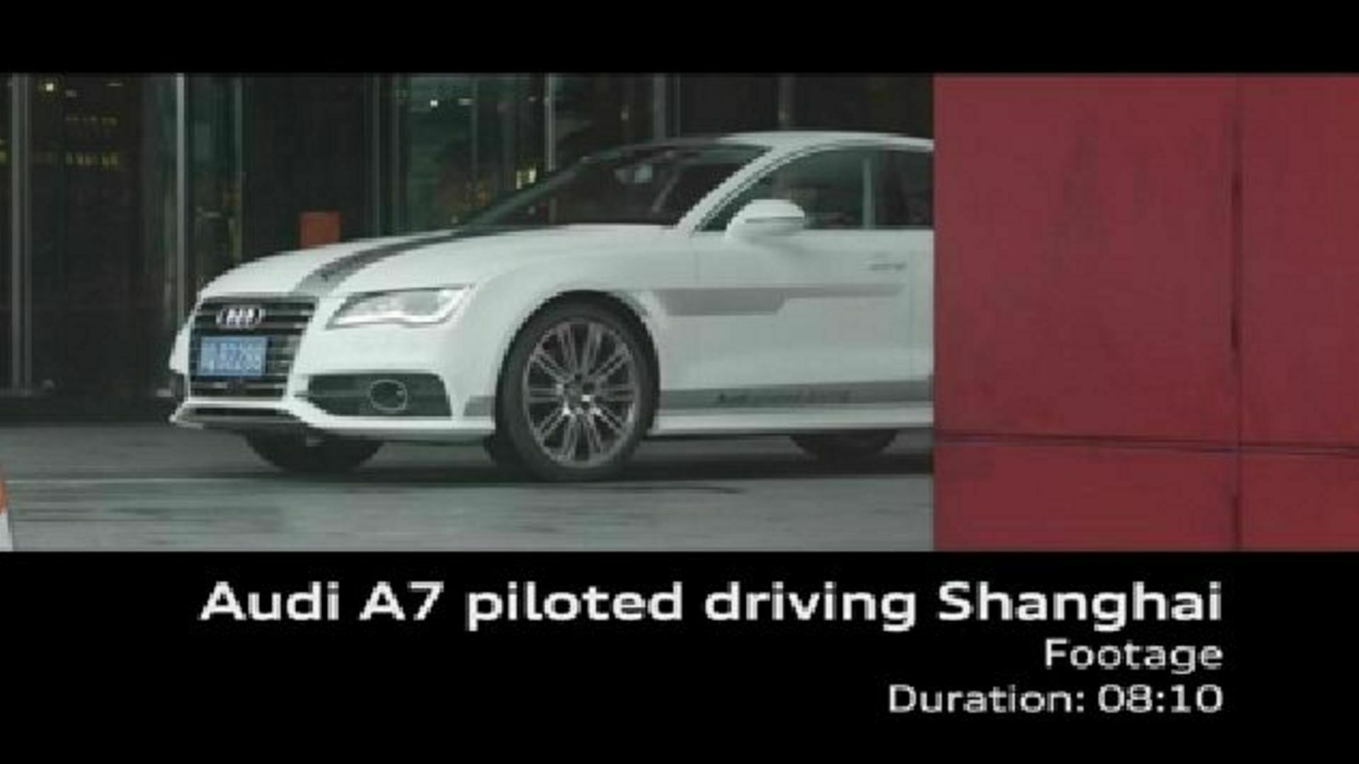 Audi A7 piloted driving Shanghai Footage