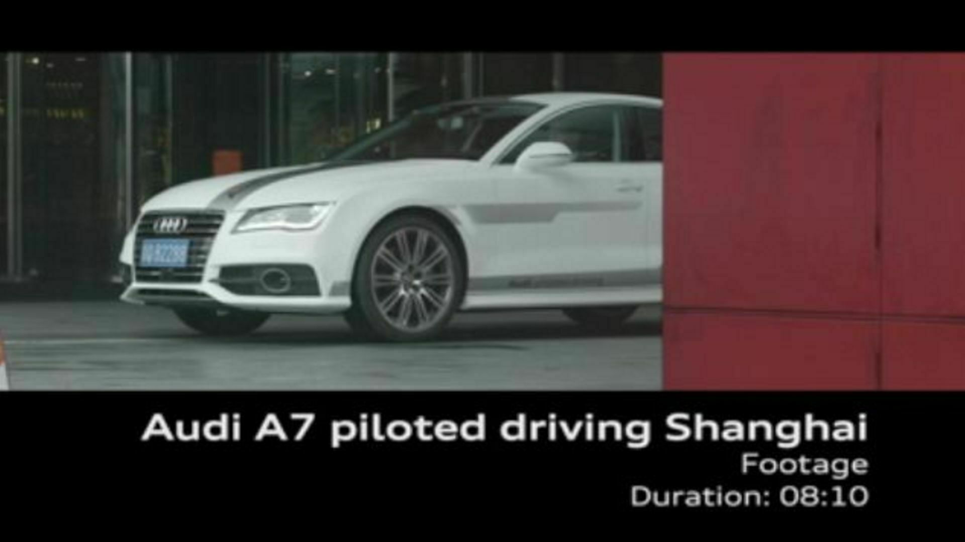 Audi A7 piloted driving Shanghai Footage