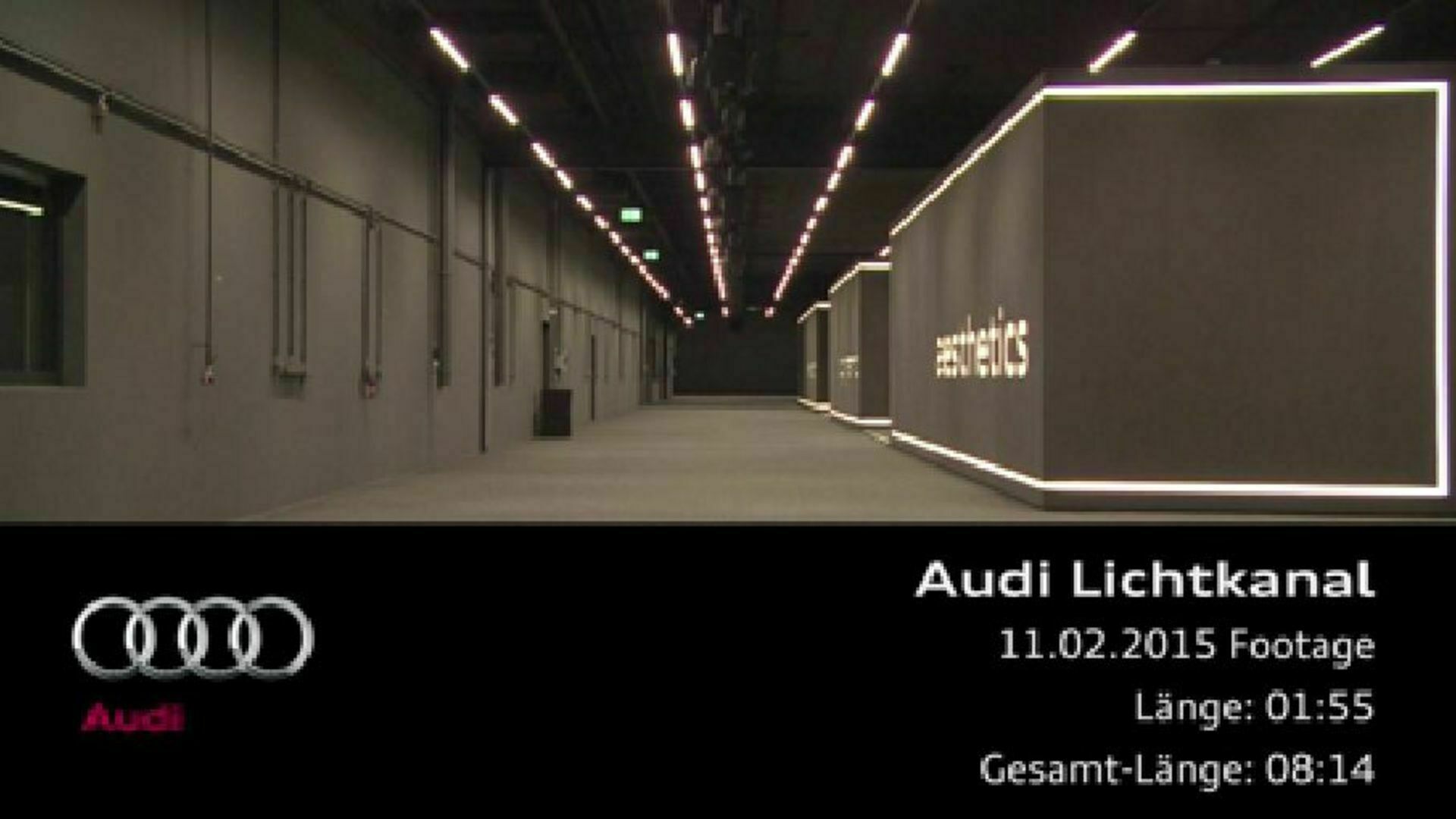 Audi Lichtkanal - Footage