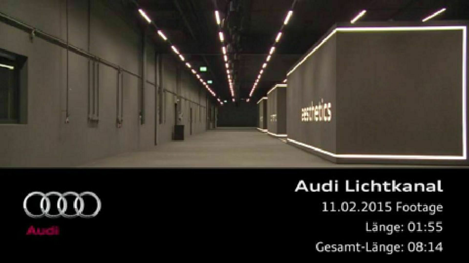 Audi light tunnel - Footage