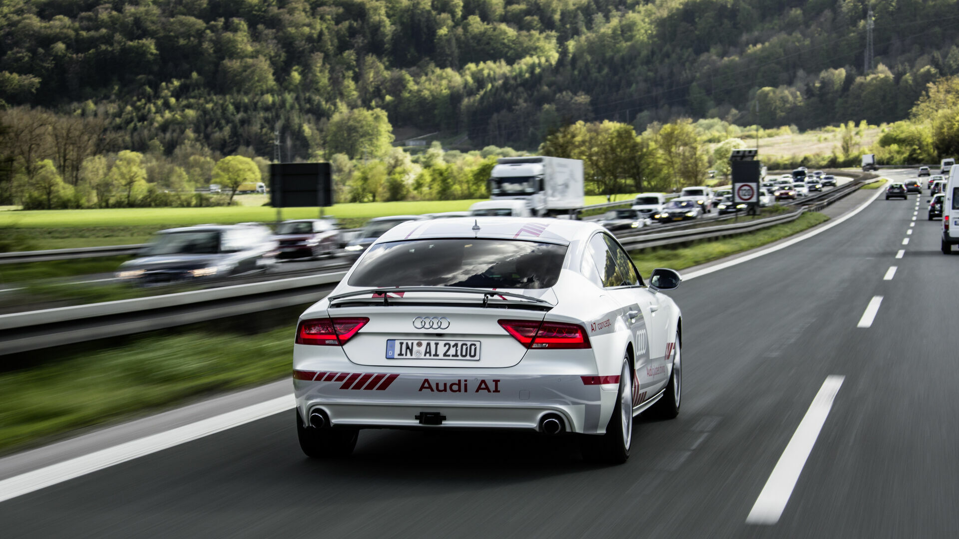 Audi piloted driving on the A9
